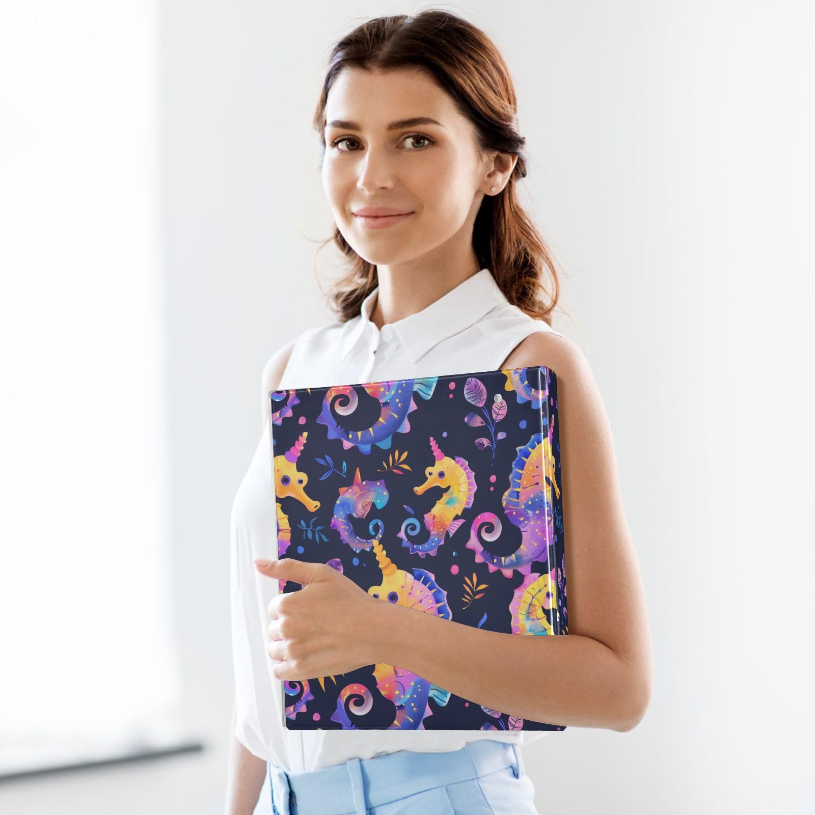 Creative - Raccoglitore a 3 anelli, 3,8 cm, rotondo, contiene 200 fogli con 3 tasche interne in PVC trasparente, per scuola e ufficio