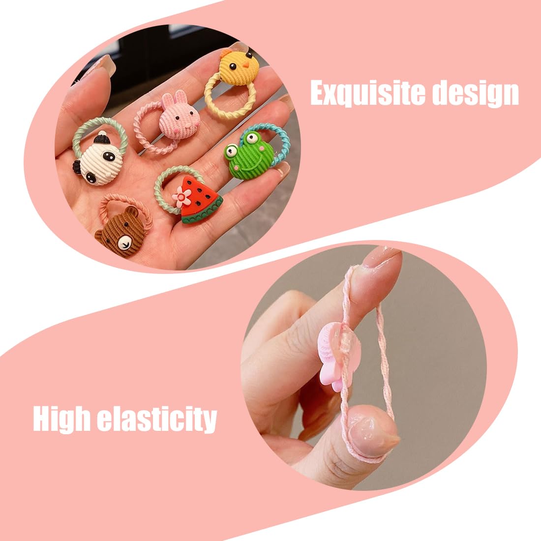 GXGM 100 Piezas Coleteros Pelo Niña Coloridas, Gomas Pelo Niña, Gomas Pelo Bebe, Gomillas Niña de Color Mixto, Accesorios para El Cabello para Bebé, Gomas para El Cabello