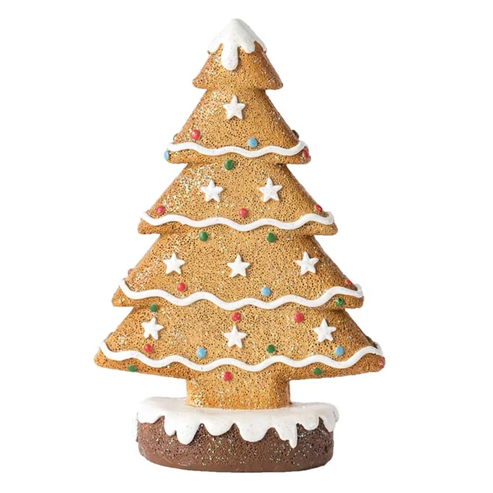 CTRLZS Resin Gingerbread Christmas Tree Ornament, Winter Home & Study Room Tabletop Decor Gingerbread Christmas Tree Ornaments