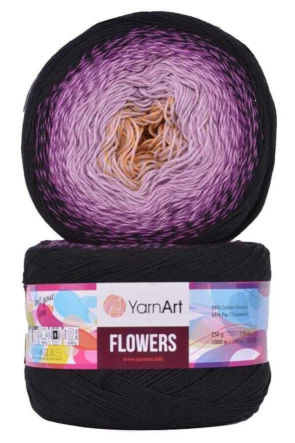 Image of Yarn Art YarnArt Flowers Yarn 55% Cotton 45% Acrylic 250gr 1094yds Multicolor Cotton Yarn Rainbow Crochet Yarn Spring Summer - 1 Fine Sport Skein (303)