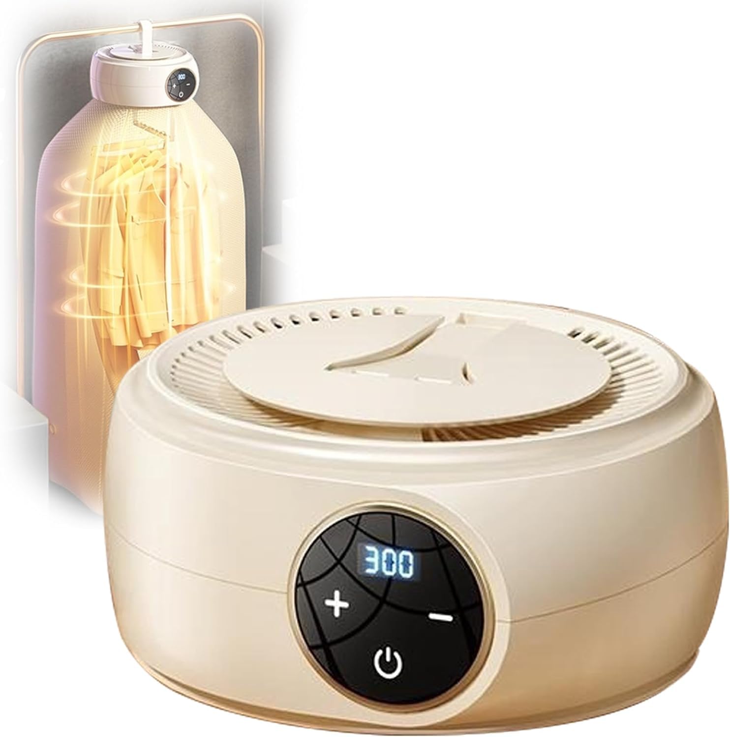Secadora De Ropa Portátil Mini Máquina Secadora De Ropa Eléctrica Plegable Compacta con Bolsa De Secadora Circulación De Aire Caliente De 600 W Circulación De Aire Caliente Plegable Compact