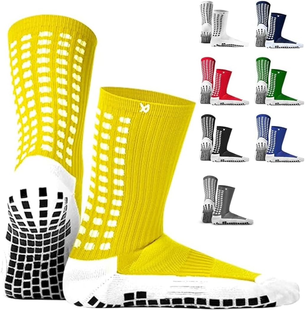Lux Dual Grip Socks - Soccer Grip Socks for Men and Women. GripArray Performance & Comfort
