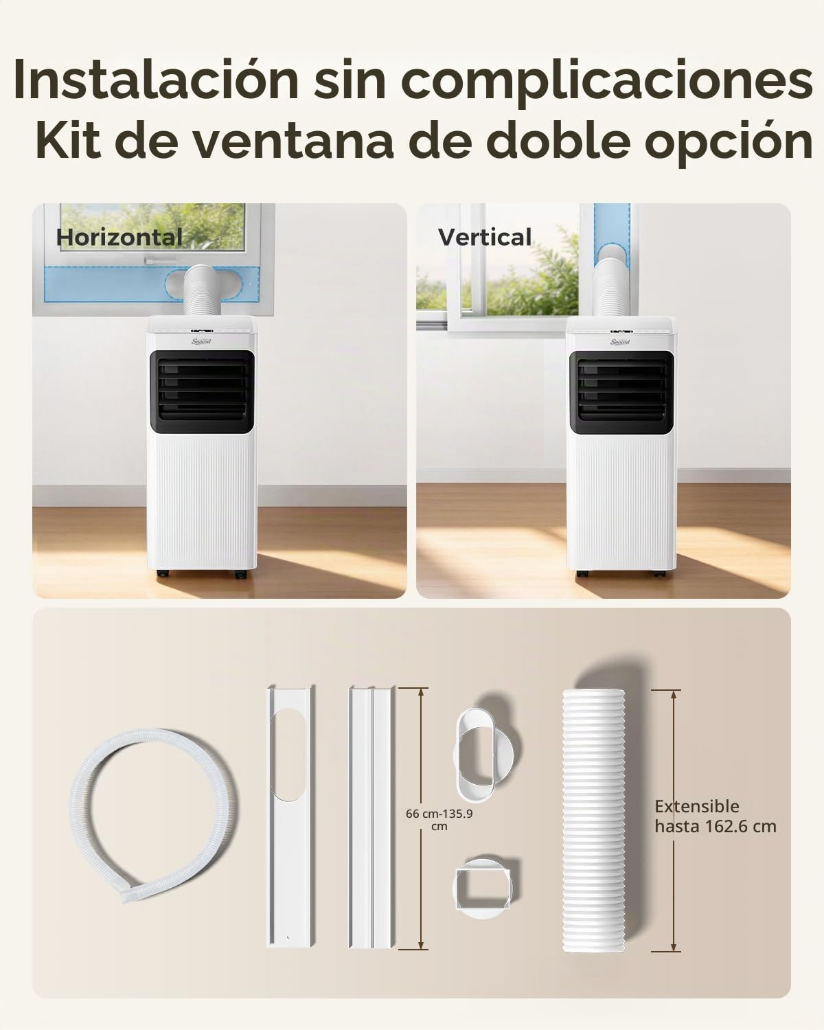 Aire acondicionado portátil 16000 BTU para habitación grande de hasta 750 metros cuadrados Ft., CA inteligente 5 en 1 con aplicación WiFi, control remoto, enfriamiento rápido, deshumidificador