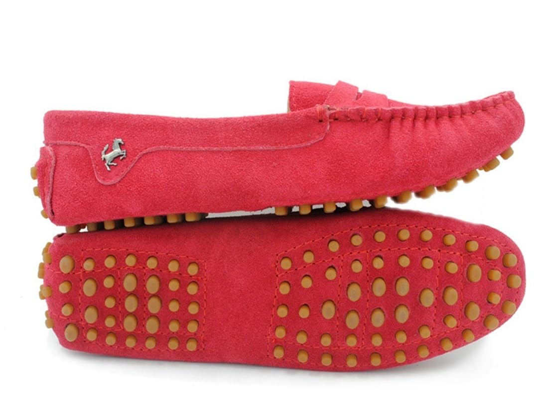 Mocasines planos de piel de ante para mujer, cómodos, casuales, para caminar, para conducir, mocasines, zapatos de senderismo