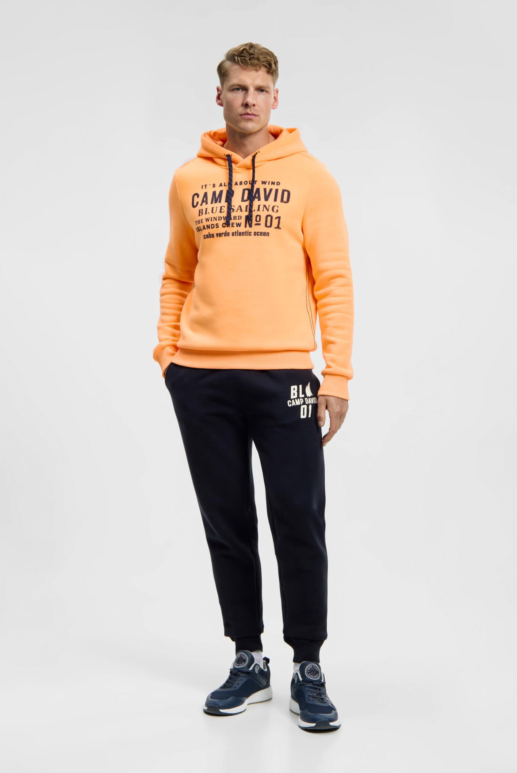 Camp David Herren Hoodie mit Rücken-Artwork