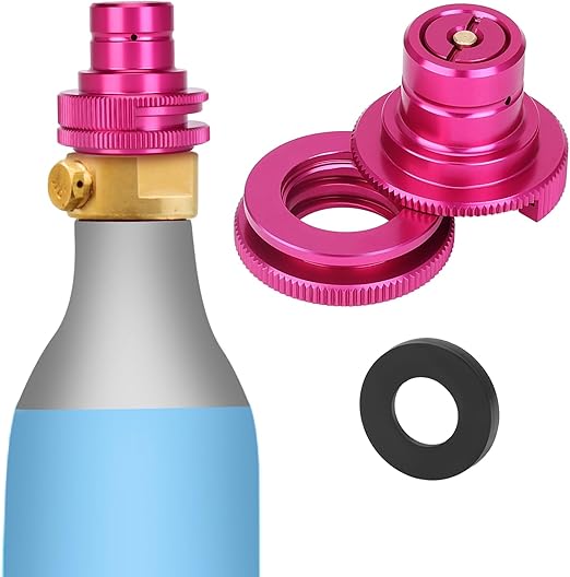 HK Quick Adapter for CO2 Soda Water Bubbler for Terra/Art/DUO Sparkling Water Maker, Connecting Original blue CO2 Cylinder with TR21-4 Male Thread Soda Maker Valve Refill Accessories