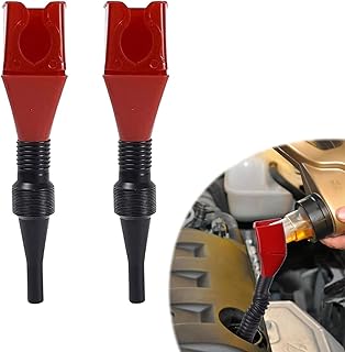 2Pcs Flexible Draining Oil Snap Funnel, Universal Car Retractable Draining Tool Automotive Fuel Funnel Oil Spill-Free Snap Household Uses