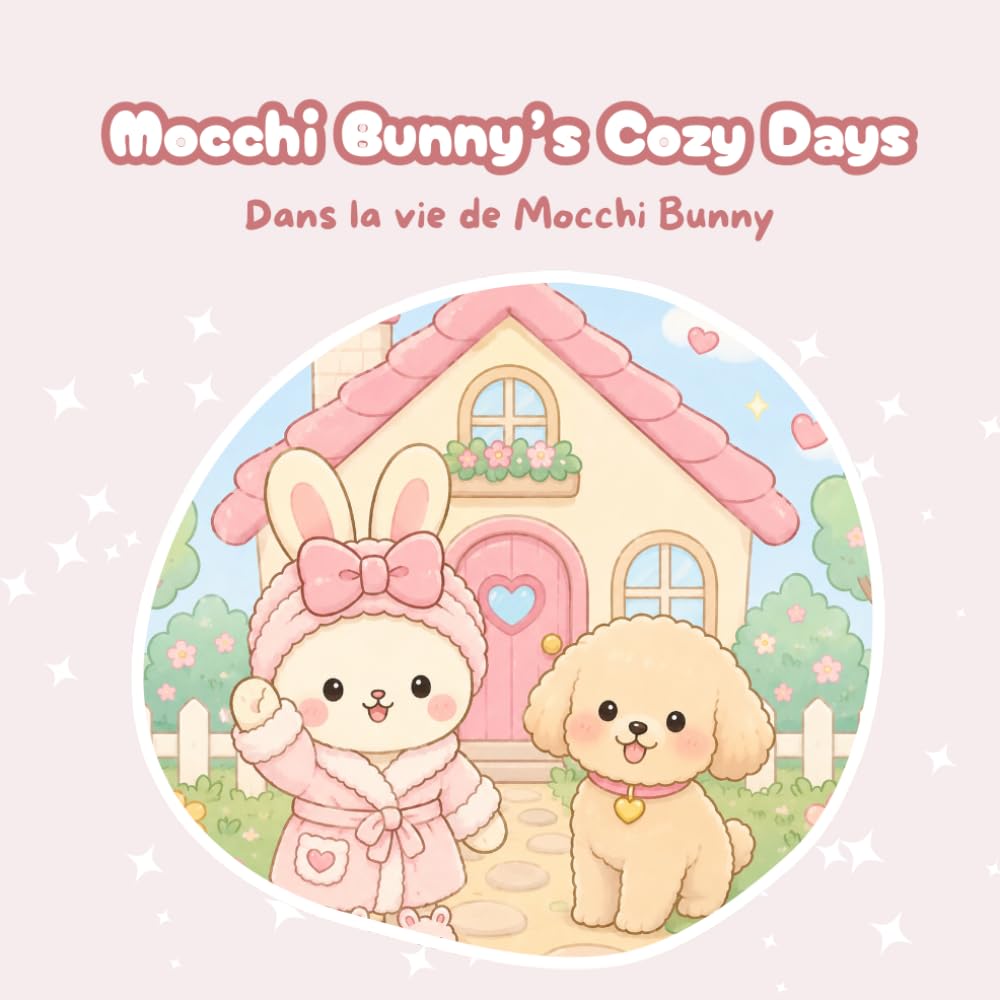 Cozy coloring mocchi bunny’s cozy day: Cute bunny cozy moment in his day