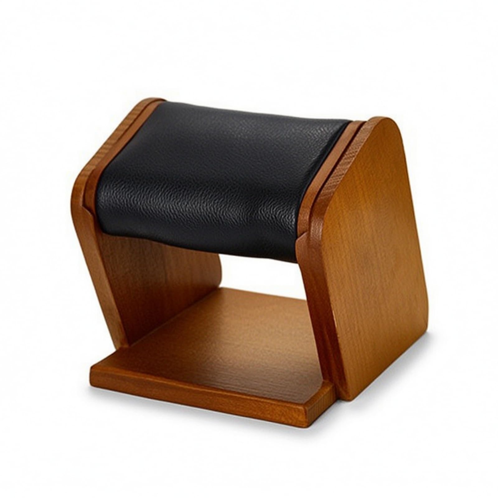 TISHITA Porte-montre avec Coussinet Doux et Structure Minimale pour Montrer Votre Montre sur le Bureau et l'Étagère Murale Dans la Chambre, Noir PU