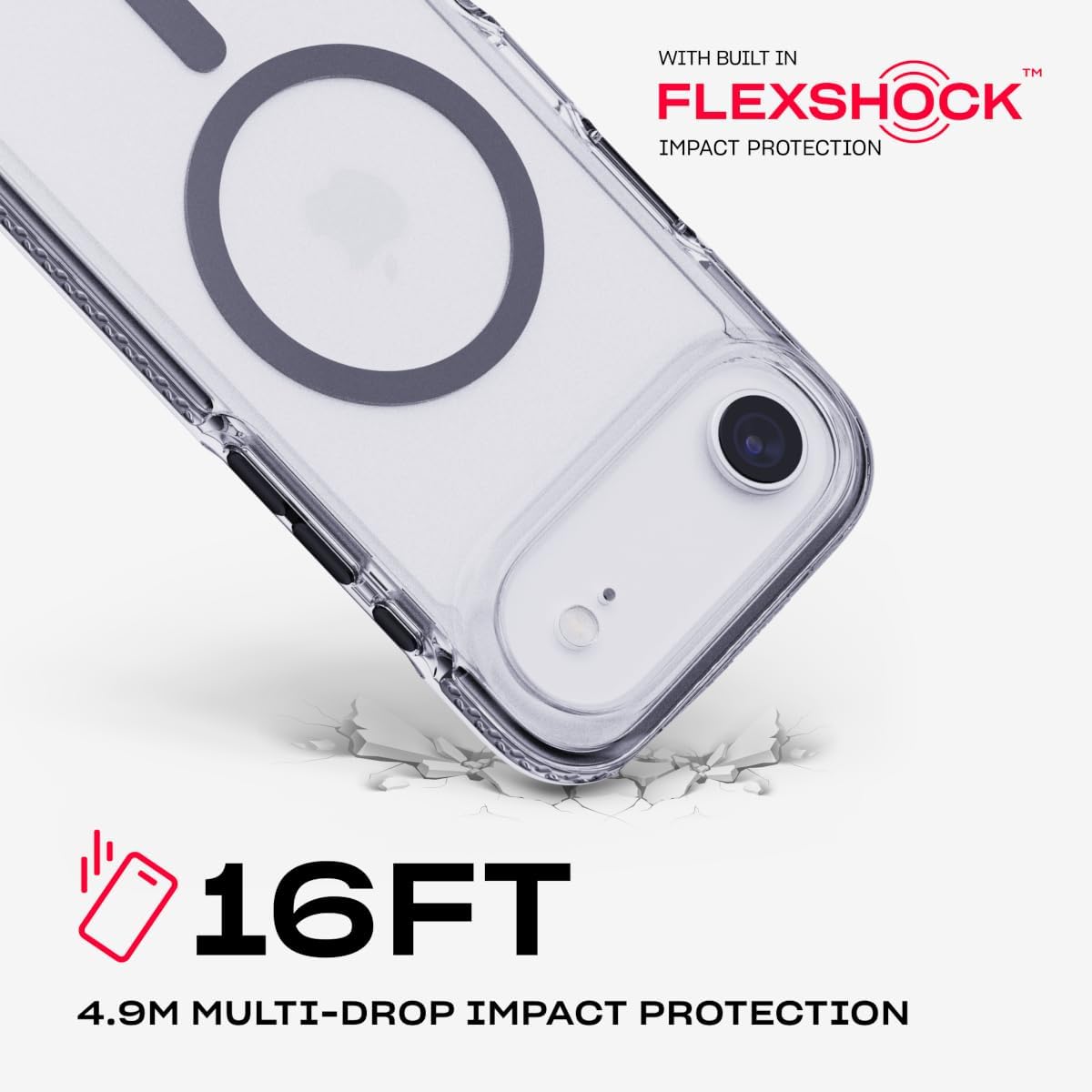 Tech21 EvoCrystal Case for iPhone 17 Air – Black | Slim Protective Case | Impact Protection | MagSafe Compatible