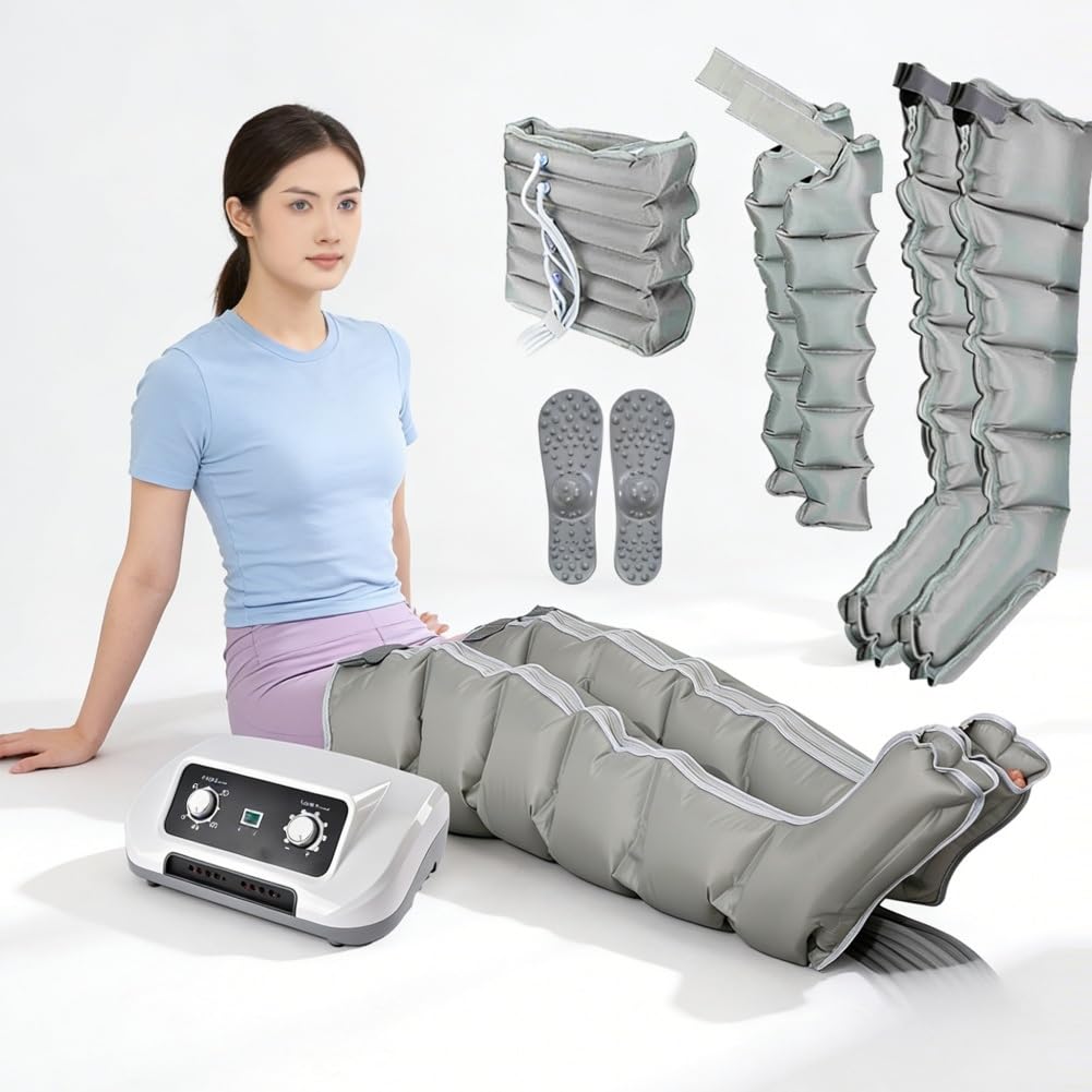 Pressoterapia Professionale Linfodrenaggio Total Body, Macchinario Drenante Linfatico per Gambe, Addome e Braccia, Anticellulite e Circolazione
