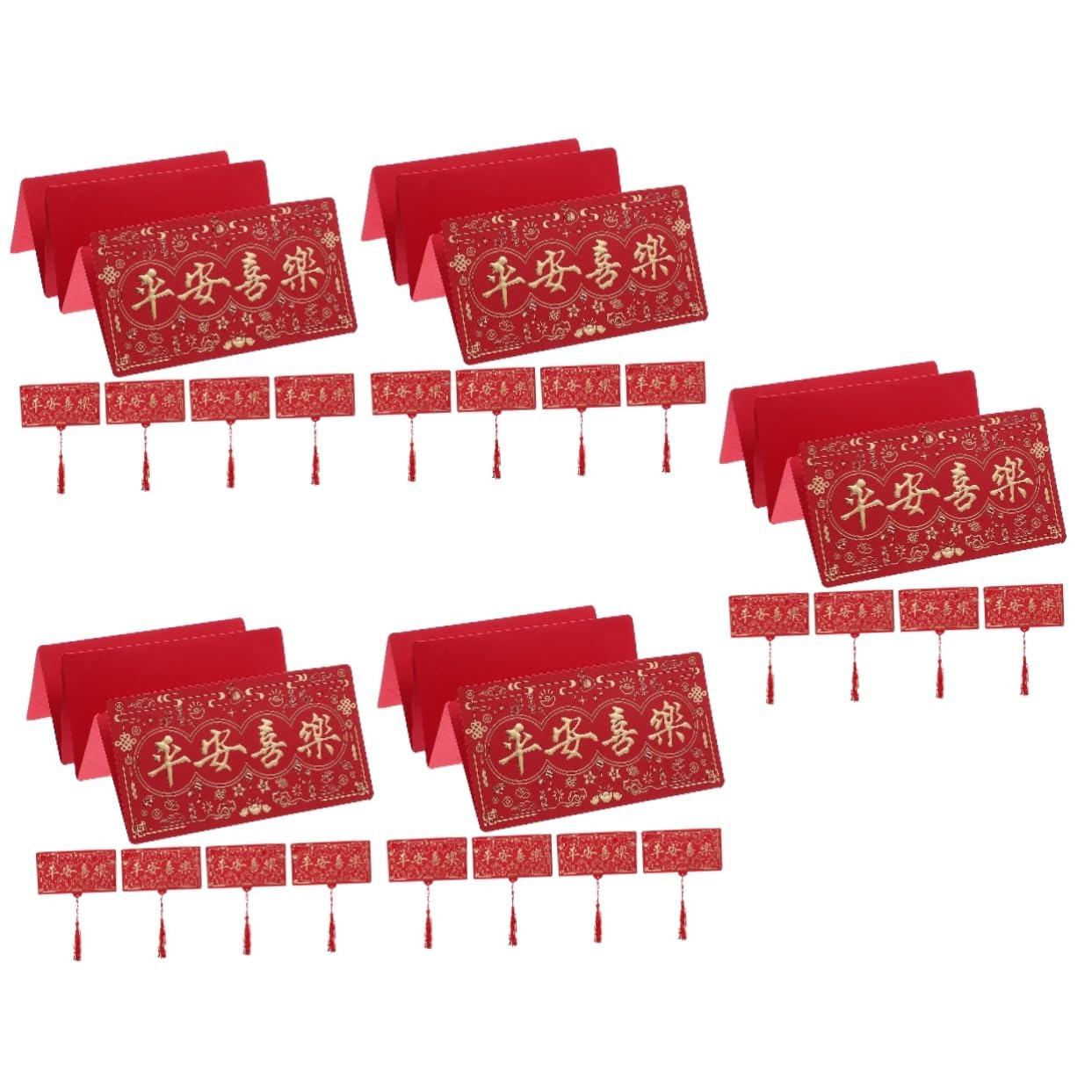 VILLCASE 20piezas Rojos Decorativos Año Del Conejo Envelopes De Dinero De Año Diseño Para Celebraciones y