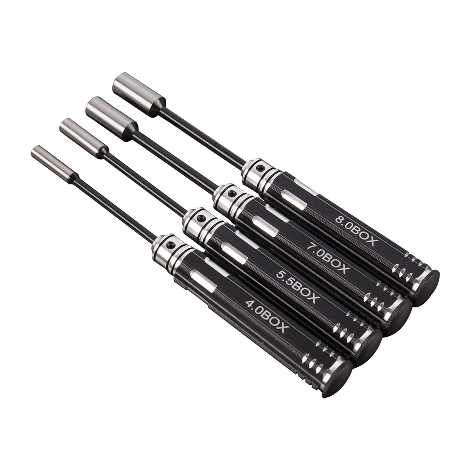 4PCS Set 4.0mm 5.5mm 7mm 8mm Hexagonaled Sockets Wrench Screwdriver Set for Repairing and Assembling Carbon Steel