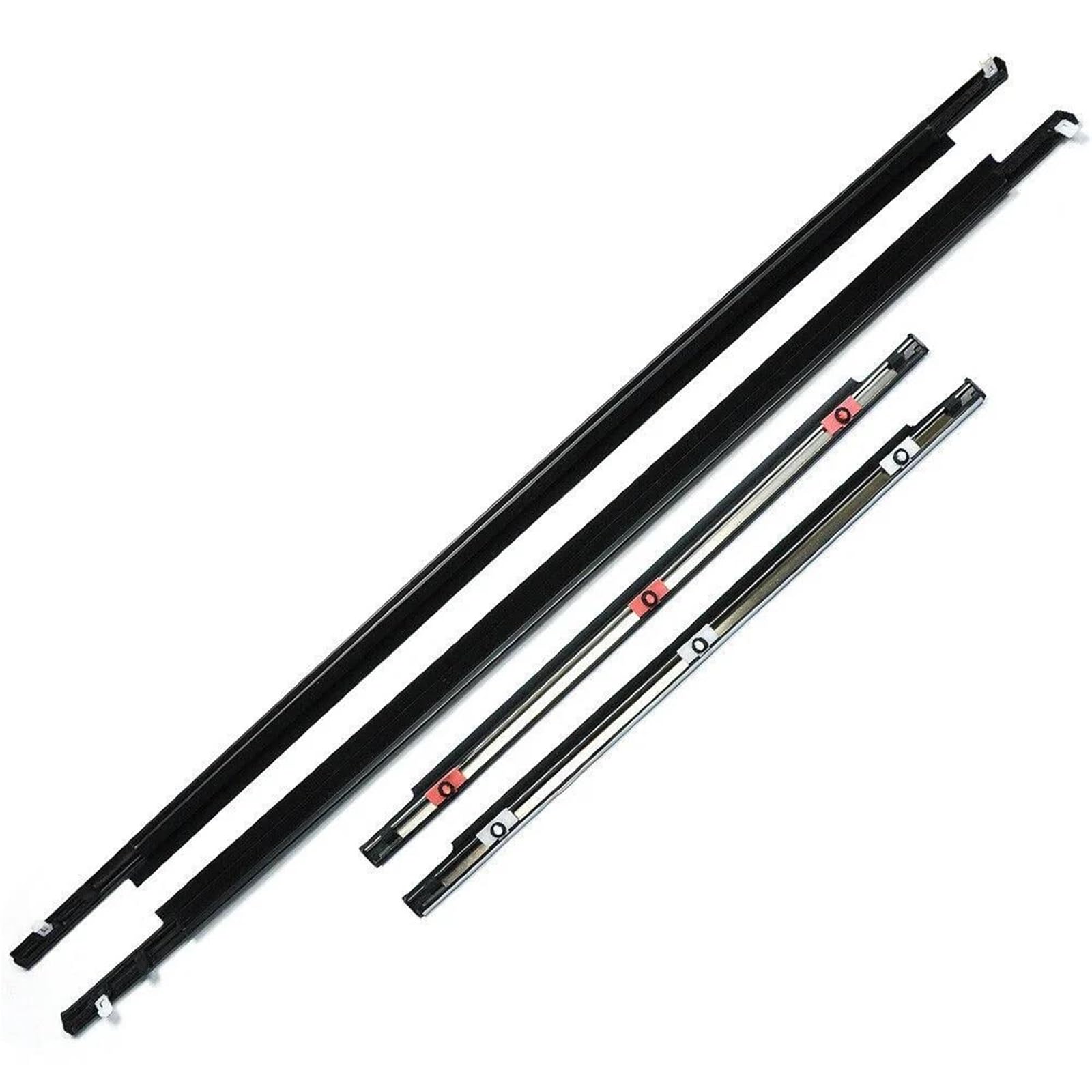 Car Windows Glass Weatherstrip Seal Moulding Trim (4pcs) for Toyota for FJ for Cruiser 2007-2014 Rubber
