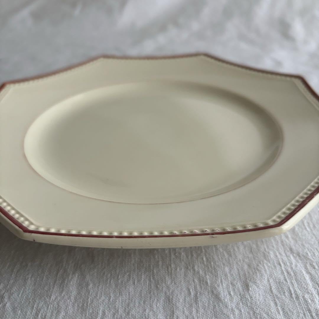 Amazon.co.jp: フランスアンティーク サルグミンヌ 赤縁オクトゴナル