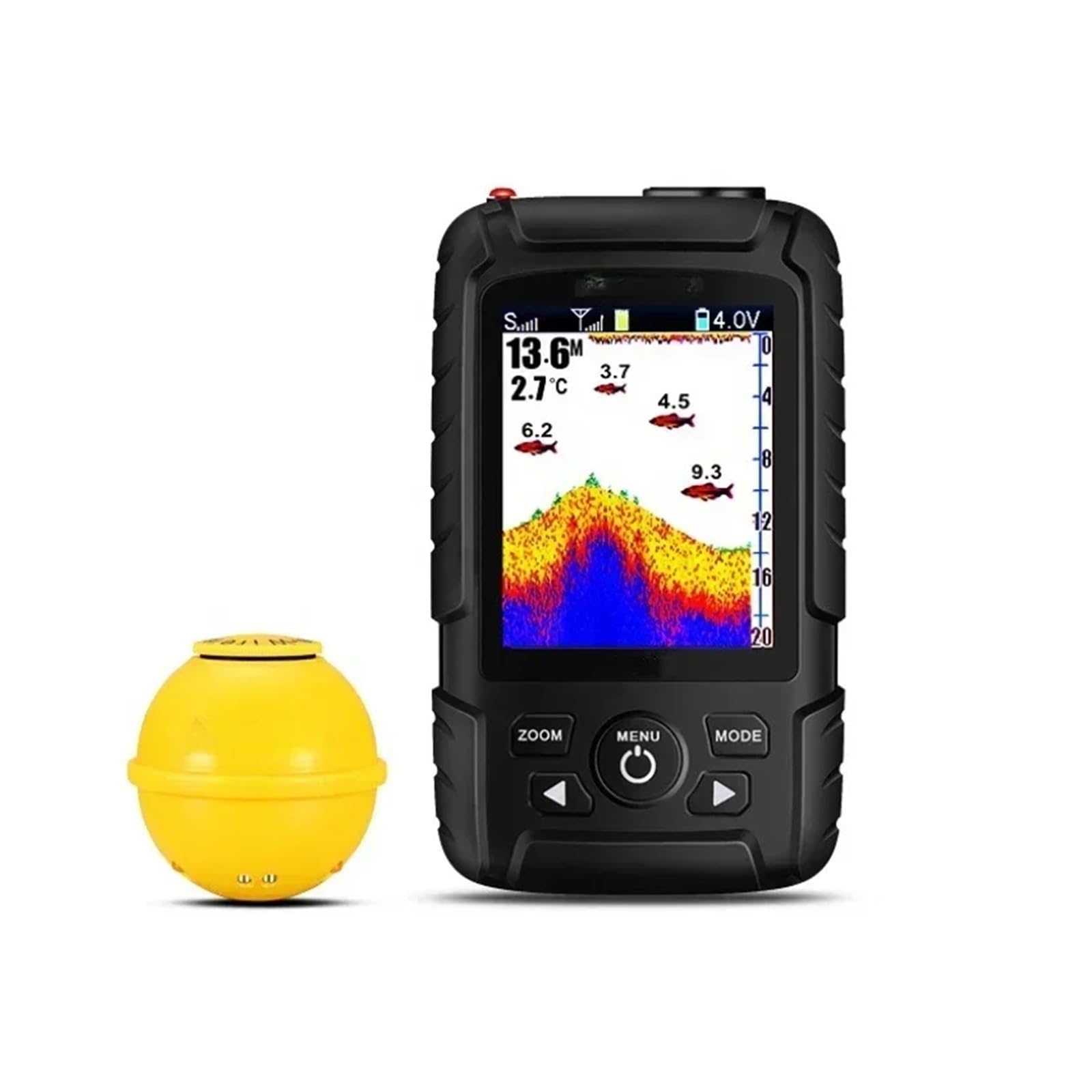 Fishfinder Portatile, ecoscandaglio Portatile for la Pesca, ecoscandaglio for la Pesca con trasduttore Sonar
