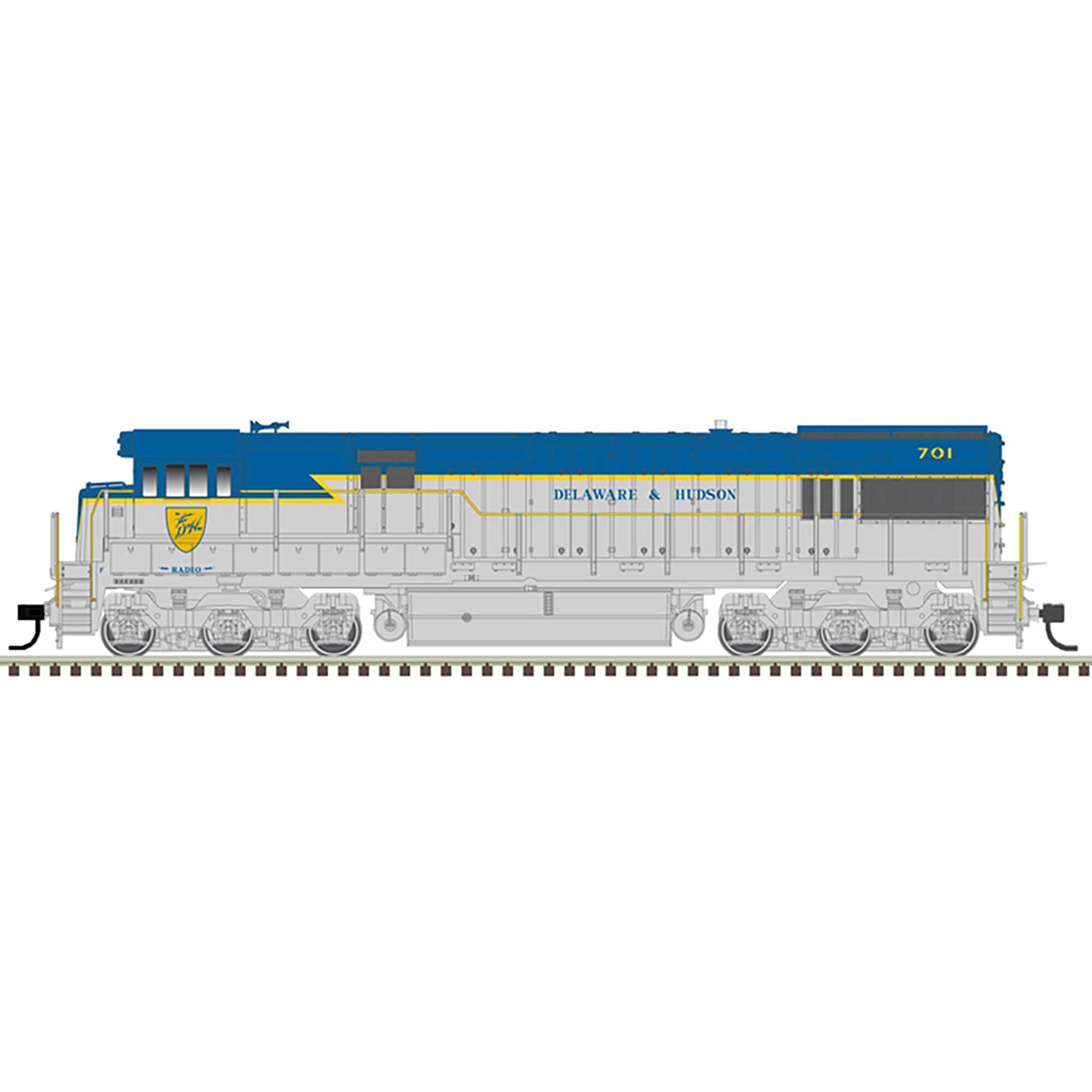 Atlas 10003893 HO U30C Phase 1 Loco Silver Delaware & Hudson 704