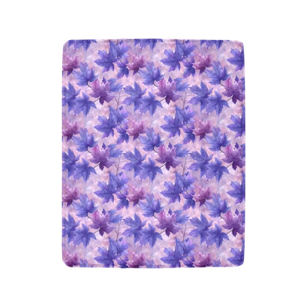 Couverture pour canapé motif feuille d'érable améthyste 40x50 cm