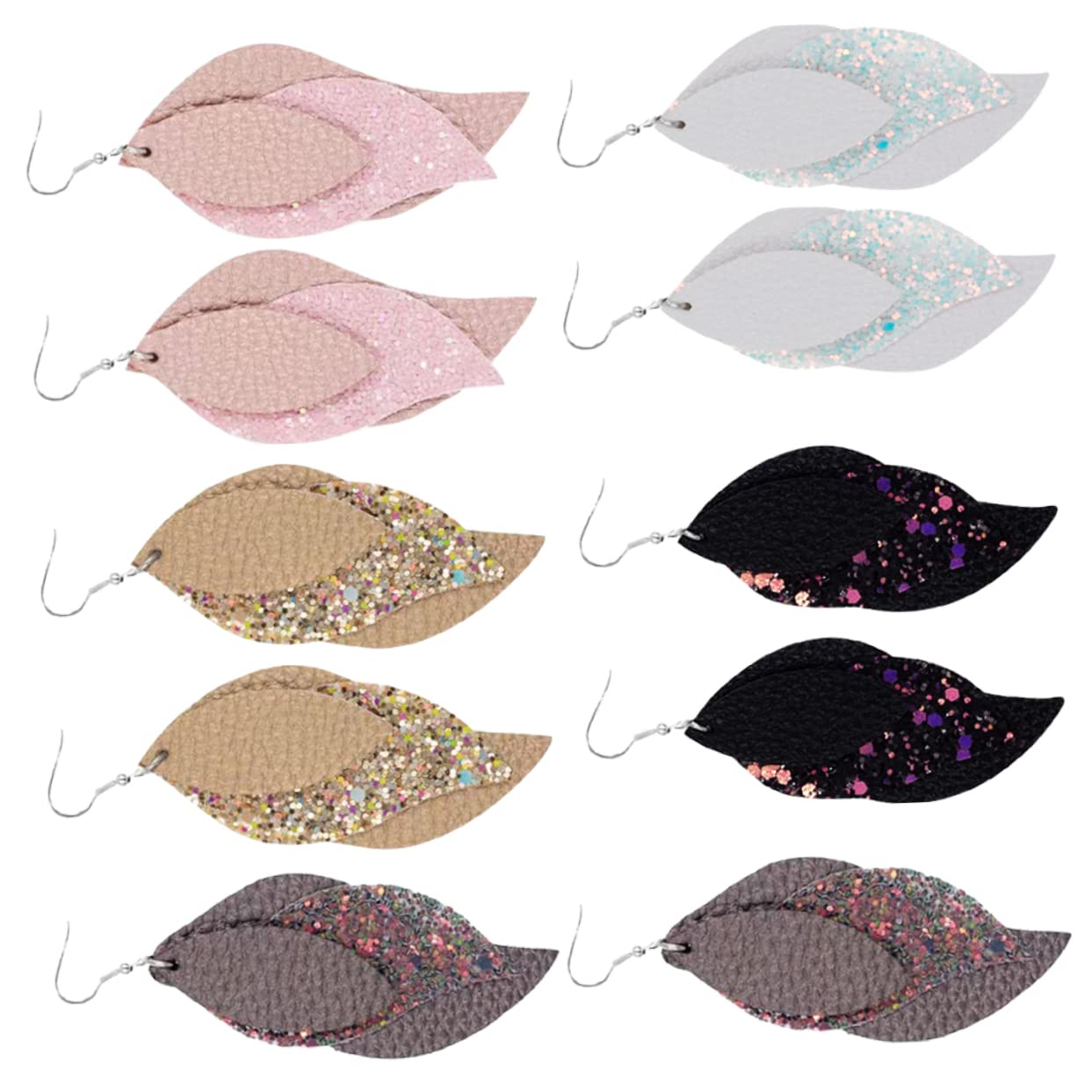 Toddmomy 15pares Pendientes De Cuero Multicapa Para Mujer De Pendientes Forma De Accesorios De Moda Para Viajes y Ocasiones Especiales