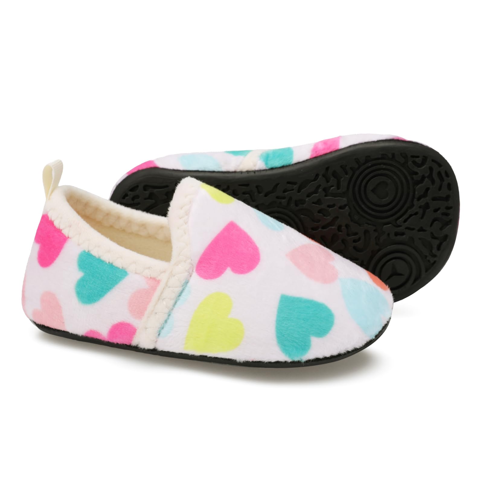 L-RUN Infant Slippers Boys House Shoes Fuzzy Slipper for Girls Indoor Beige 5.5-6 Infant=EU22-23