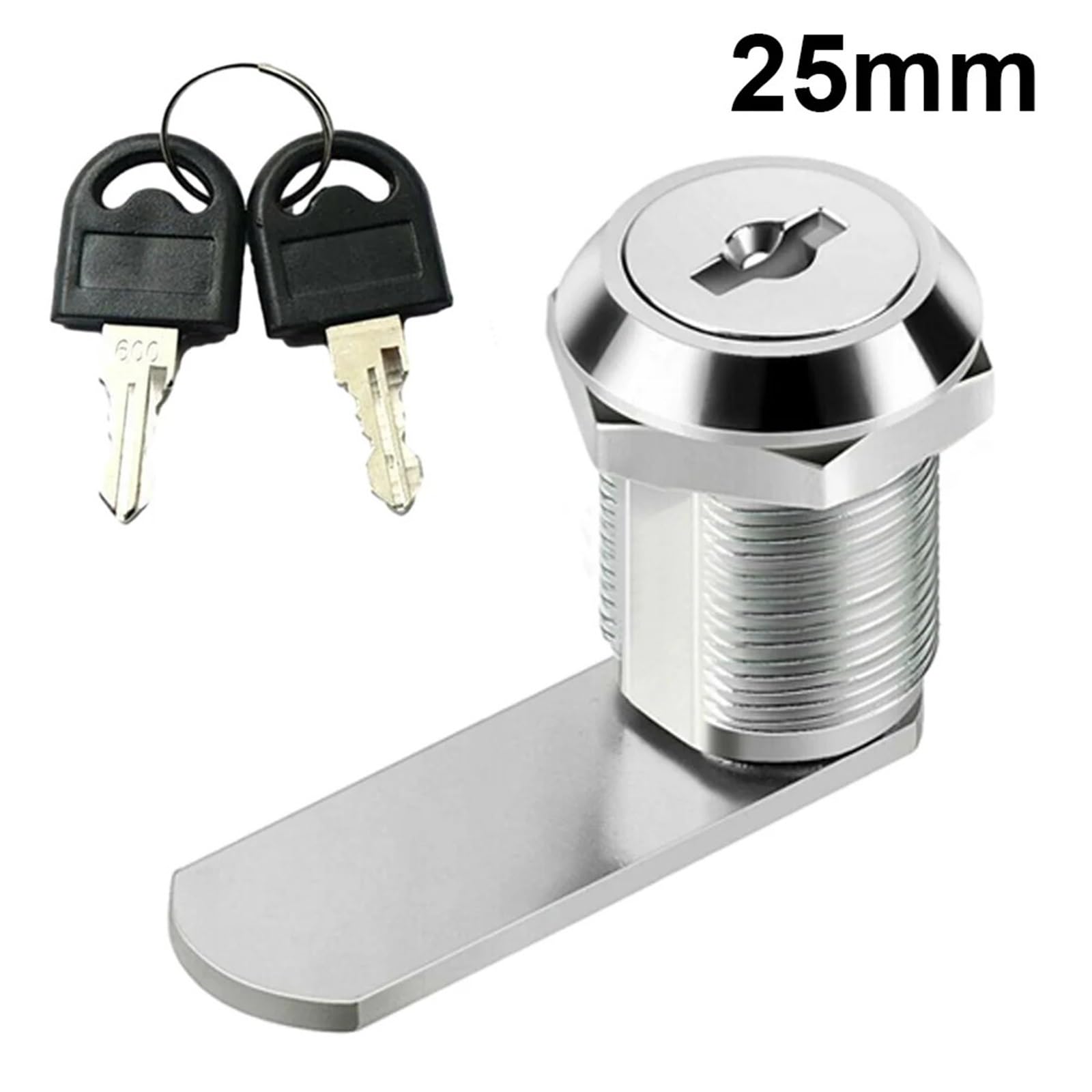 Lot de 10 verrous d'armoire avec 2 clés pour rangement de meubles de camping-car (25 mm)
