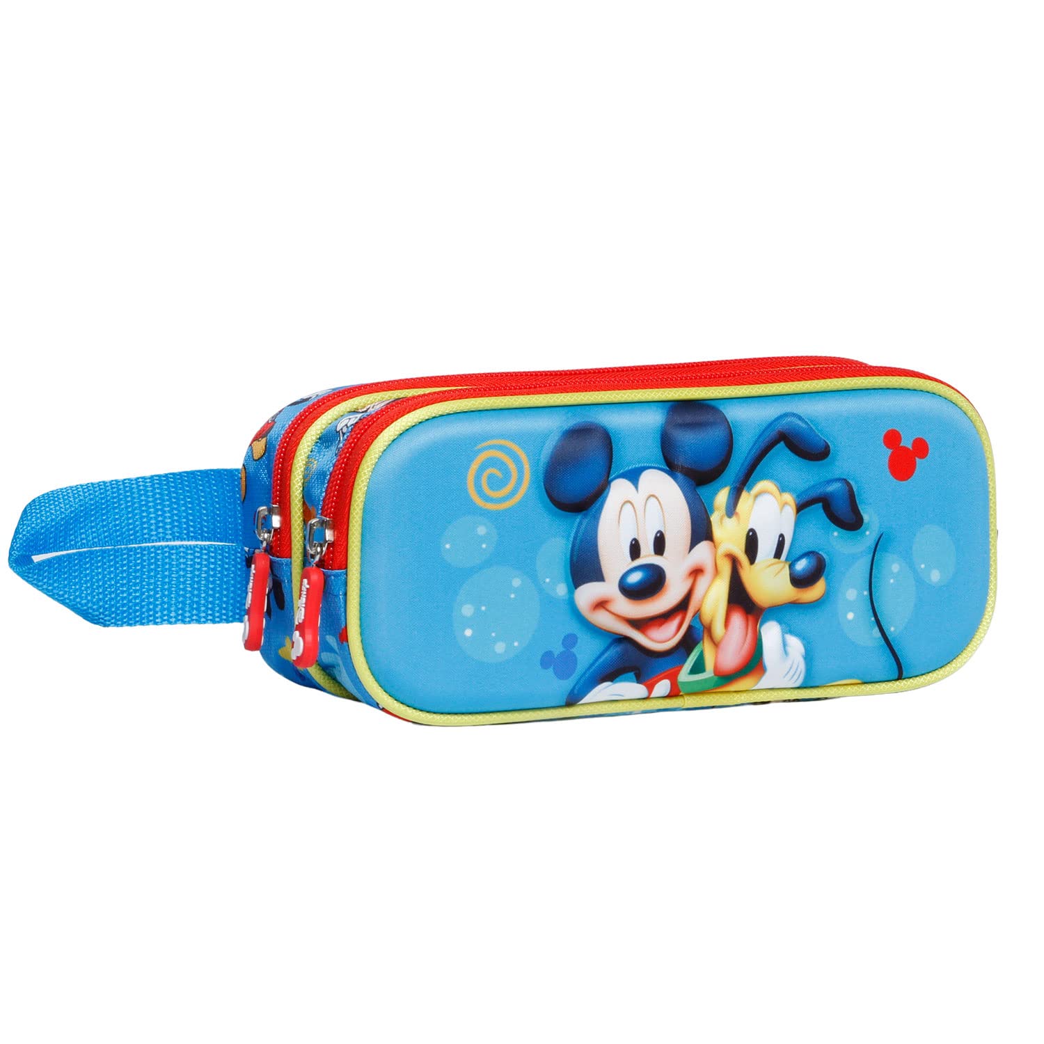 Disney Mickey Mouse Pluto-3D Double Pencil Case, Blue, 22 x 9.5 cm