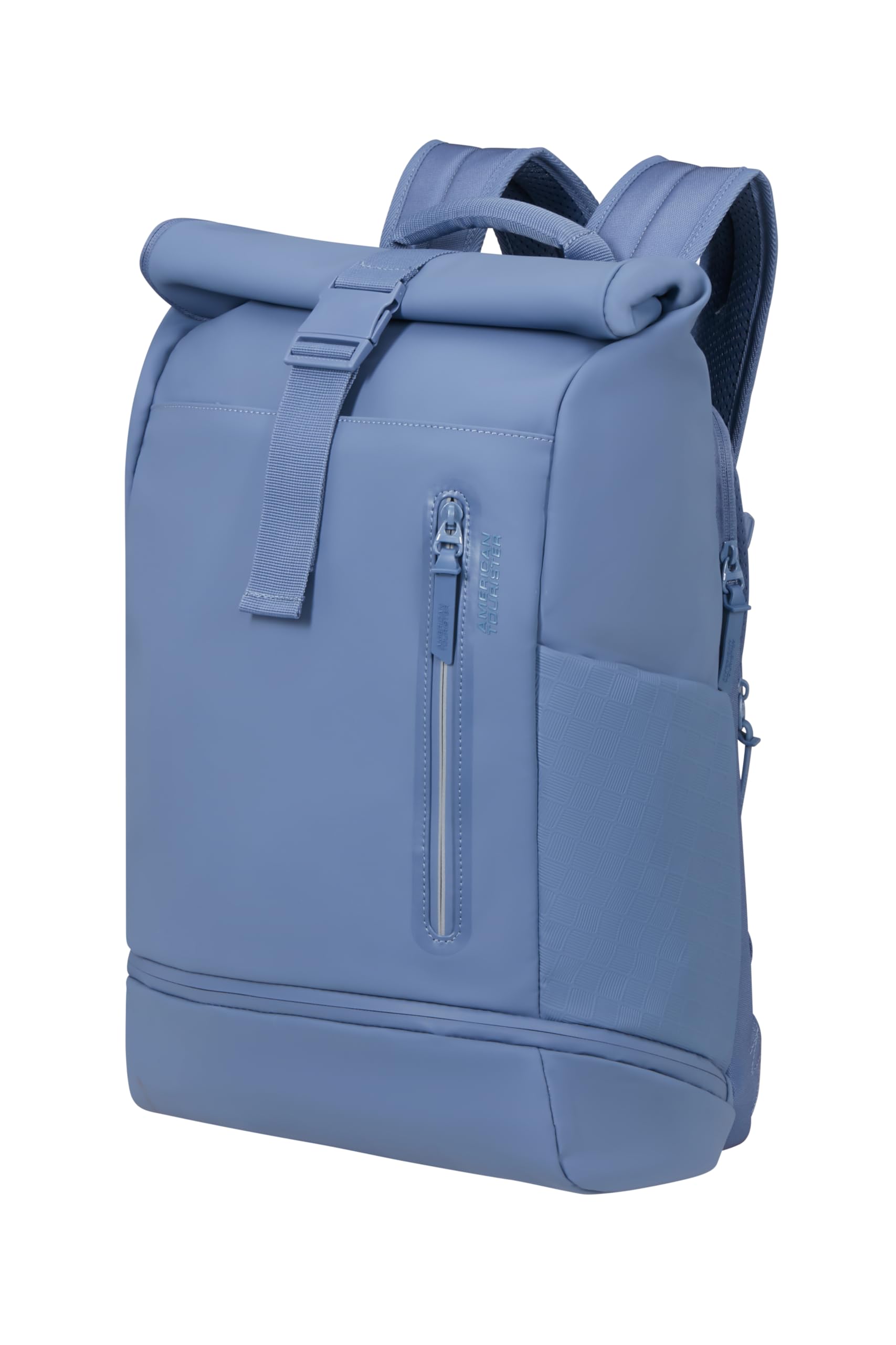 American Tourister Urban Tide - Zaino PC Rolltop 15.6", Zaino Business & Viaggio Idrorepellente con Scomparto Scarpe/Vestiti, per Ufficio, Scuola & Università - Blu (Storm Blue)