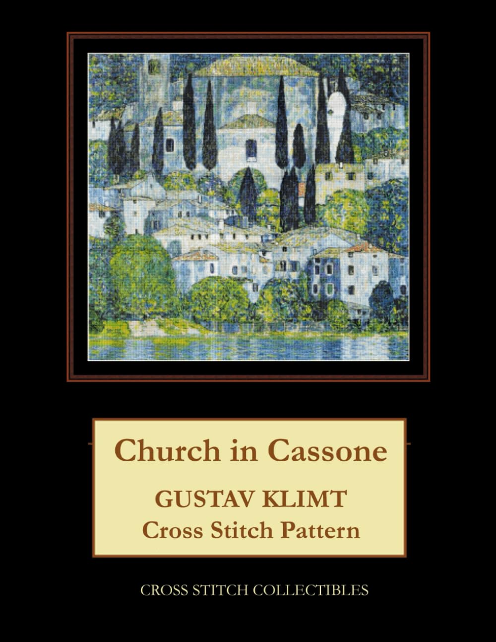 Church in Cassone: Gustav Klimt Cross Stitch Pattern