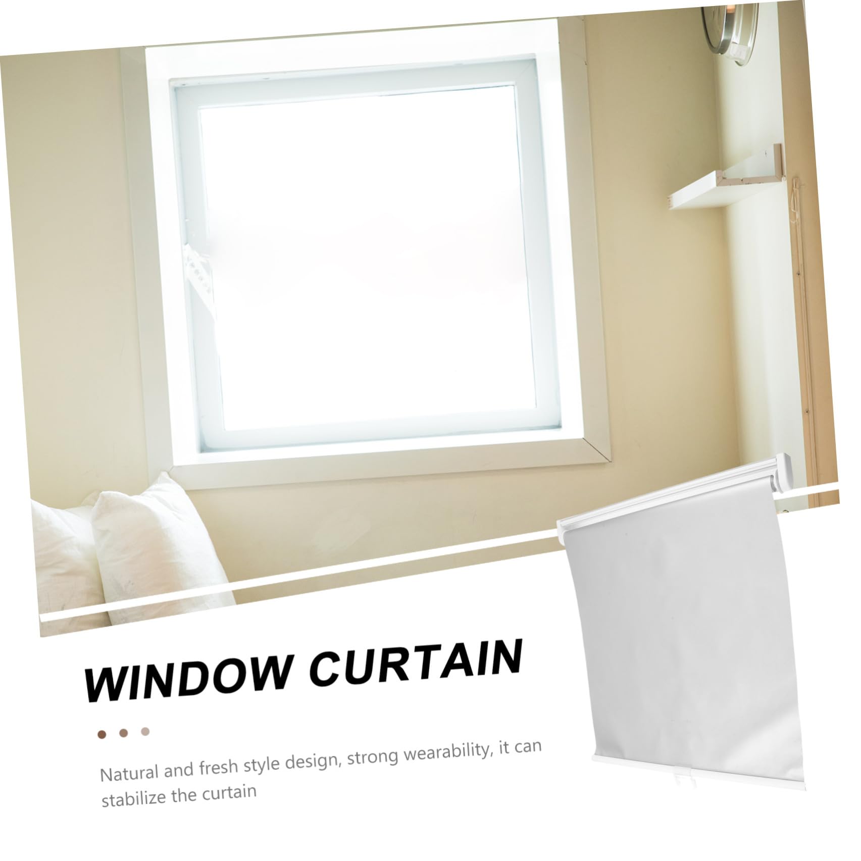 jojofuny Tenda Rullo Oscurante senza Cavo, Tenda Oscurante per Finestra e Porta, Bianco, Poliestere e Metallo, Termoisolante, Facile Installazione, per Casa e Soggiorno, e Animali
