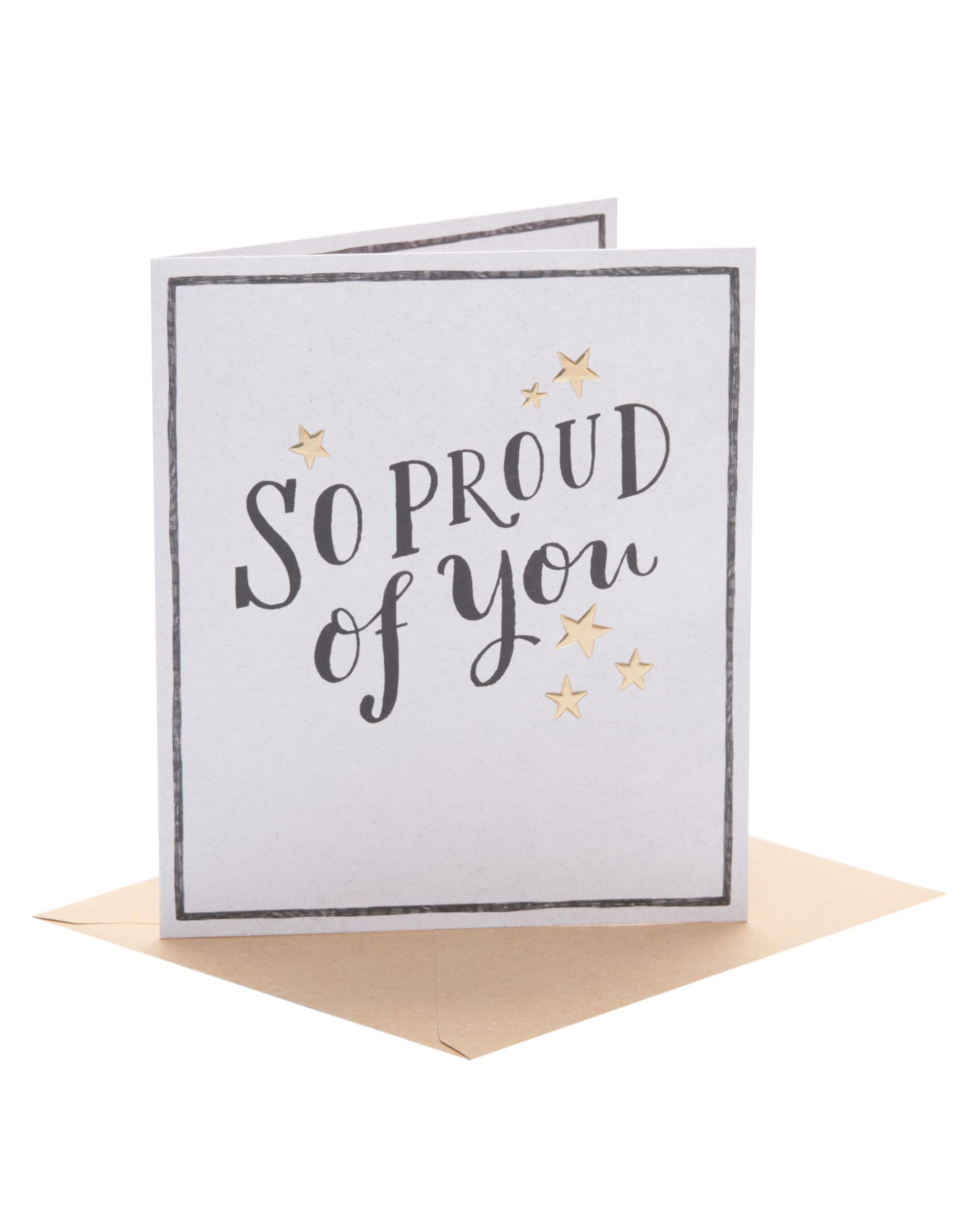 UK Greetings | So Proud of You Card | Congratulations/Proud of You/Exam Results/Graduation | Her/Him | Starry Design | With Envelope | 143 x 165 mm