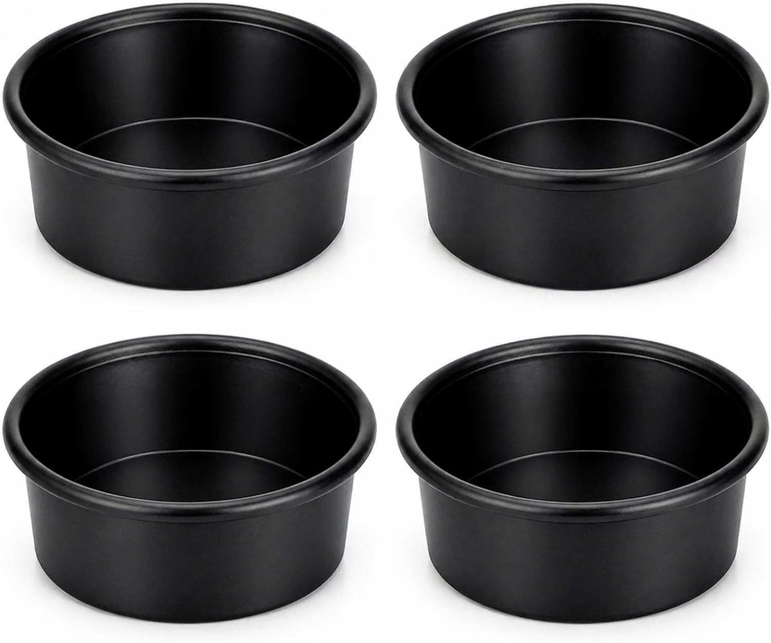 4Pcs Rubber Feed Pan, 1 Gallon Horse Feed Bucket Utility Feed Bucket, 10.6 x 4.1Inches Rubber Bowl Chicken Dust Bath Livestock Water Bowl for Pig Goat Chicken Dogs Farm Small Animal