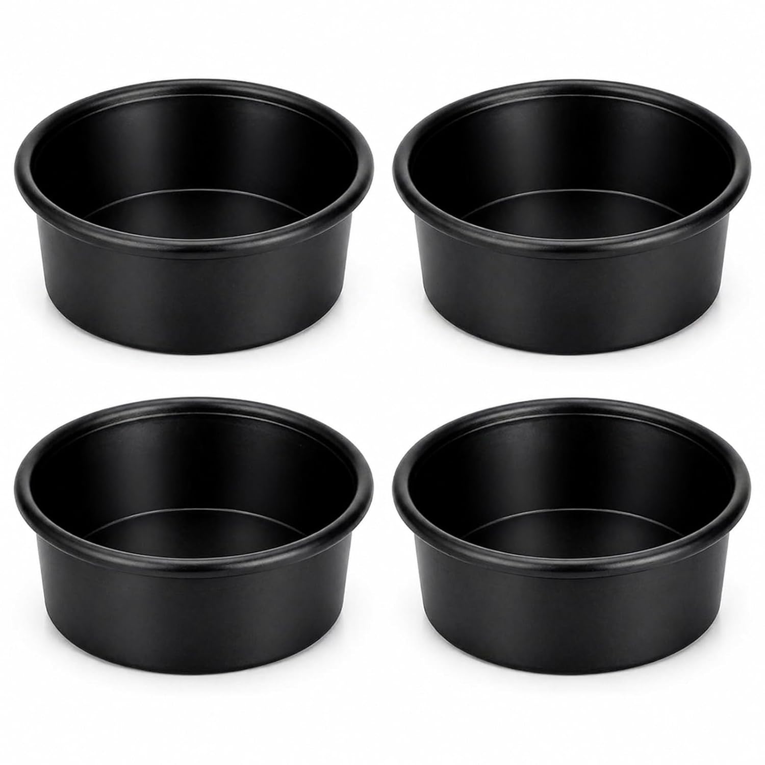 4Pcs Rubber Feed Pan, 1 Gallon Horse Feed Bucket Utility Feed Bucket, 10.6 x 4.1Inches Rubber Bowl Chicken Dust Bath Livestock Water Bowl for Pig Goat Chicken Dogs Farm Small...