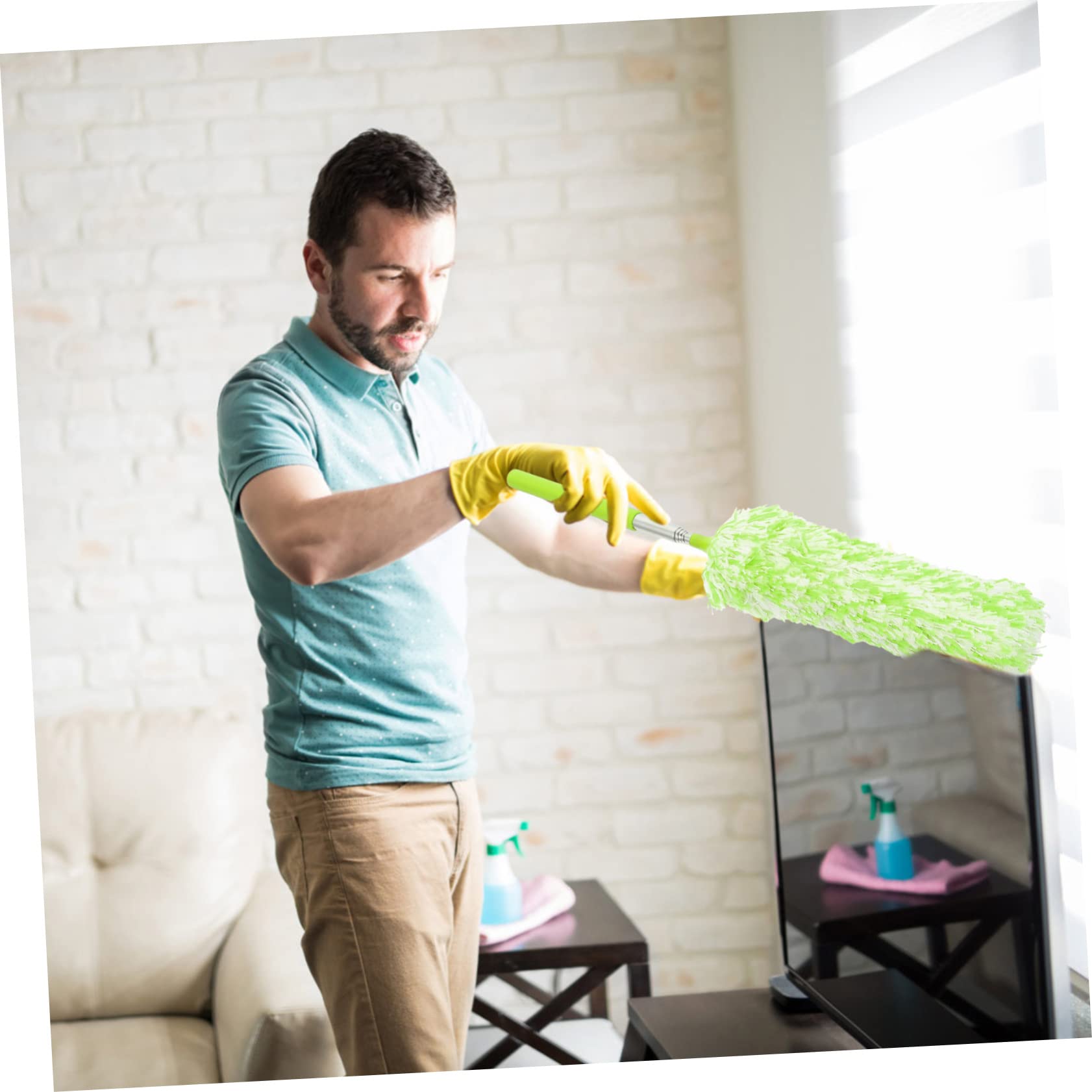 HAWILLOSCH Extendable Duster Tool for Home Cleaning Flexible Dust Sweeper for Hard to Reach Areas Washable and Safe Dust Cleaner Present for Homeowners