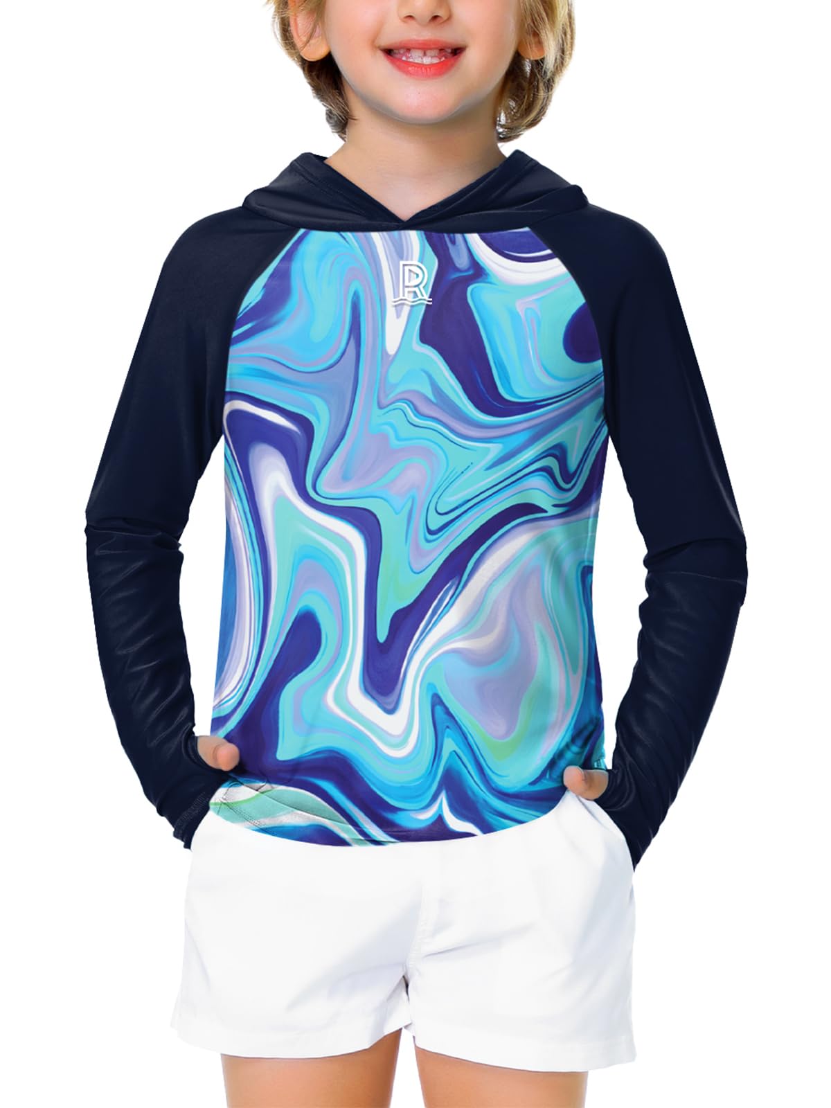 Remimi Kids Sun Shirt Rash Guard Quick Dry Sun Protection Athletic Hoodie Hiking Shirts 3-12 Years