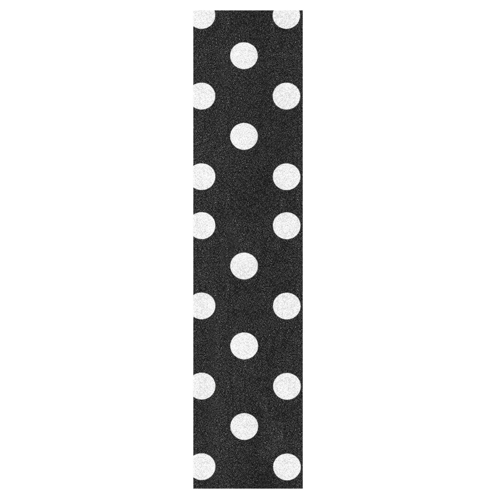 CEBUGI White Polka Dots Skateboard Grip Tape 33x9in Waterproof Tear-Proof Longboard Grip Tape Bubble Free Non-Slip Scooter Grip Tape for Girls Boys