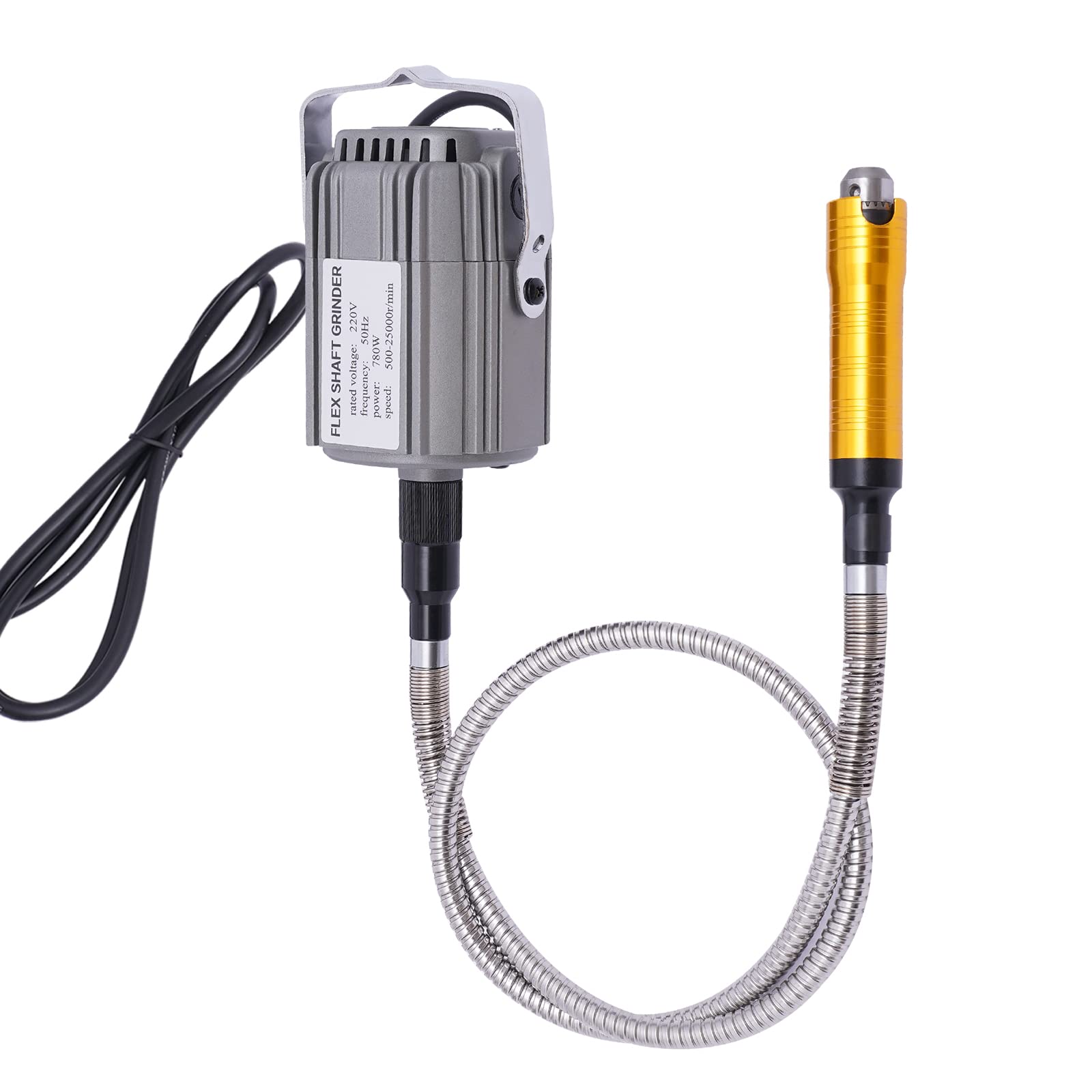 780W Rotary Tool Flex Shaft Hanging Grinder Carver Electric Flex Shaft Rotary Tool Multi-Function Metalworking Tools Repair Kit Foot Pedal Control Metal Flexible Shaft for Buffing Carving
