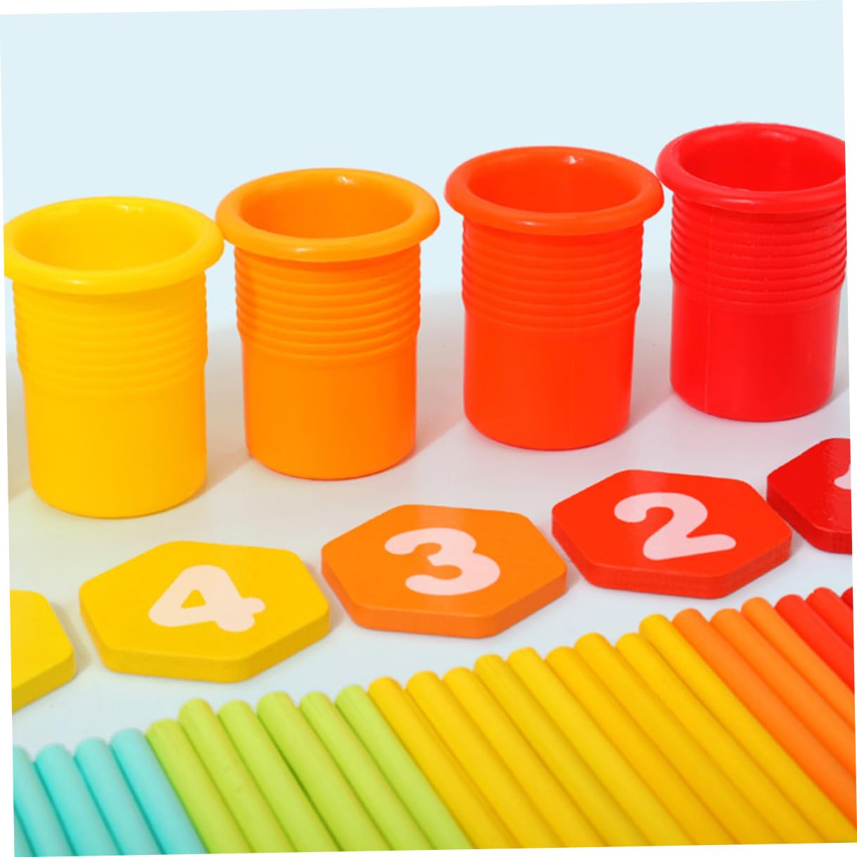 BESPORTBLE Gioco Montessori di Ordinamento Numeri per Bambini in Legno a Forma di Carota Facile da Assemblare Set 1 per Sviluppo Educativo e Apprendimento Precoce