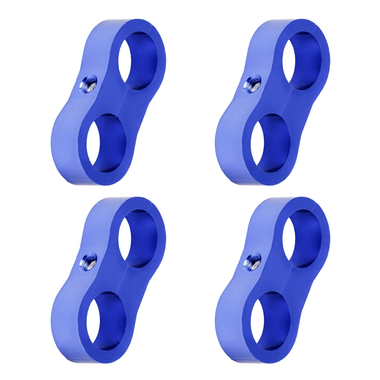 of 4 Aluminum AN8 Fuels Line Clamps High Strength Tube Clamps for Automotive Hose Management & Secure Fastening Coal Line Divider