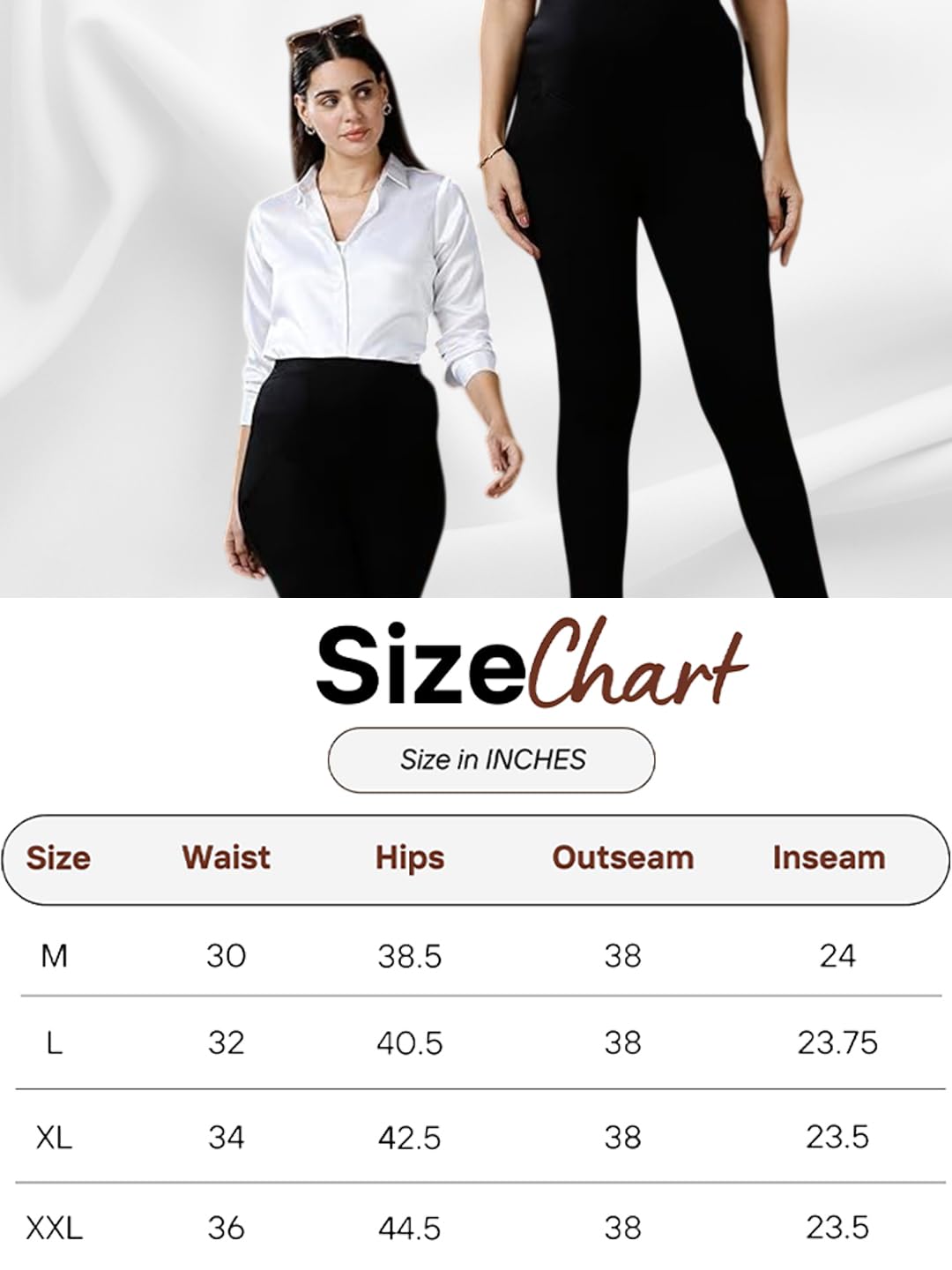 MomToBe Women's Cotton Maternity High Rise Classic Leggings/Pregnancy Bottoms For Pre and Post Pregnancy (Black, X-Large) - Image 6 thumbnail