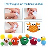 Vista 2 de 1210 piezas Googly Wiggle Eyes autoadhesivas, para manualidades, varios tamaños de 0.157 in a 0.984 in para bricolaje ZZYI