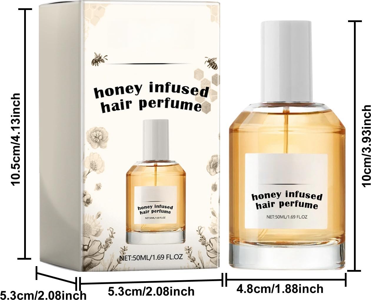 Perfume de feromonas para cabello con miel, aceite esencial nutritivo e hidratante