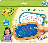 Vista 2 de Crayola Tablero de dibujo 2 en 1 para niños pequeños, tableta de dibujo blanda y borrable, juguete educativo para niños pequeños, actividad