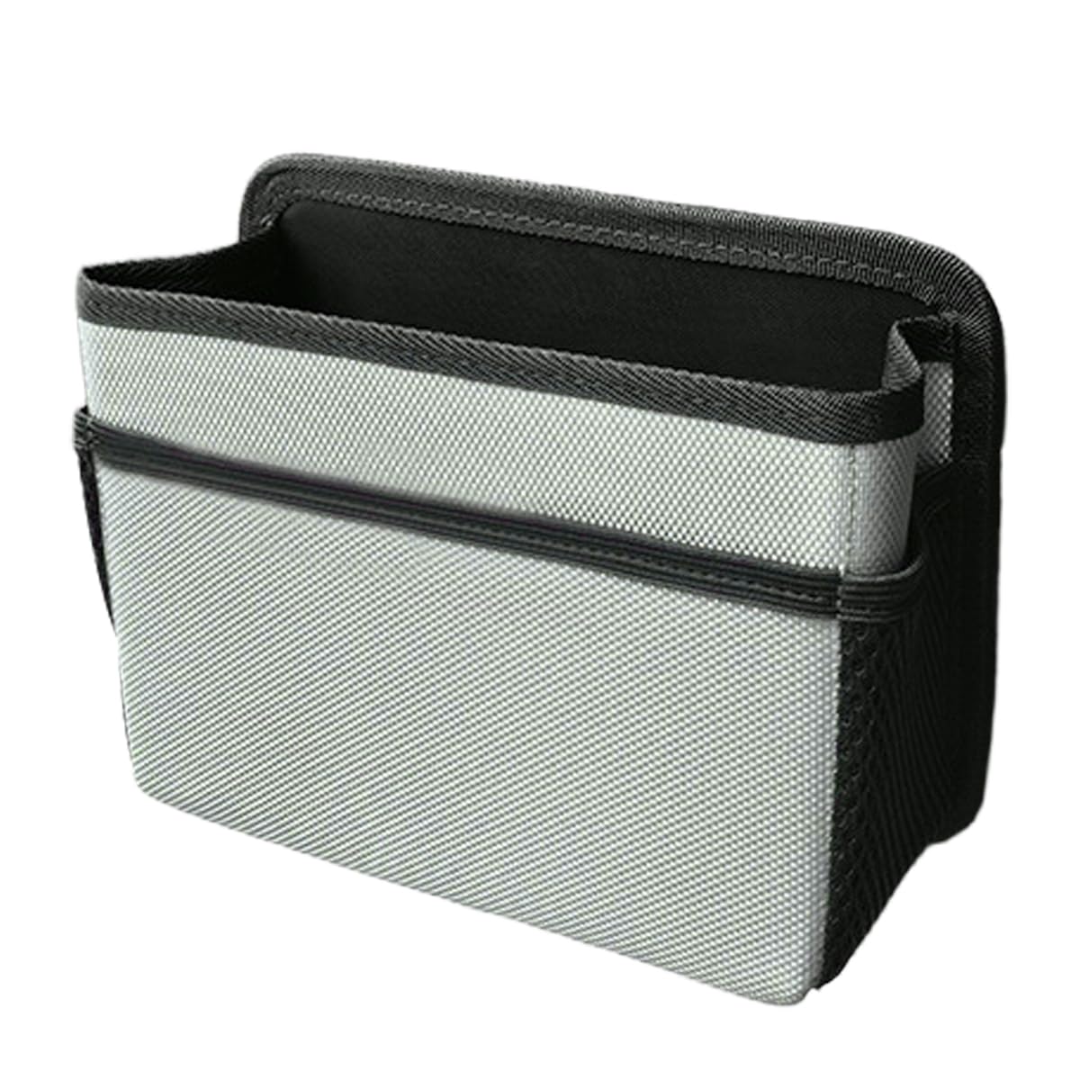 GAOLAOSY - Papelera plegable para coche, de cuero, impermeable, organizador de basura, minicontenedor colgante con múltiples bolsillos, accesorios universales para el interior del coche, para coches, SUV, camiones, color gris
