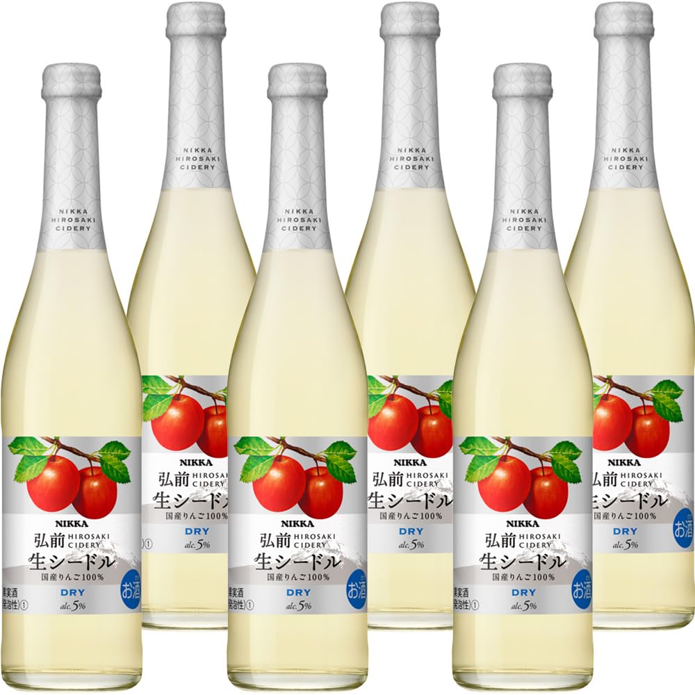 Amazon.co.jp: アサヒ ニッカ弘前 生シードル ドライ 500ml×6本 u-yu