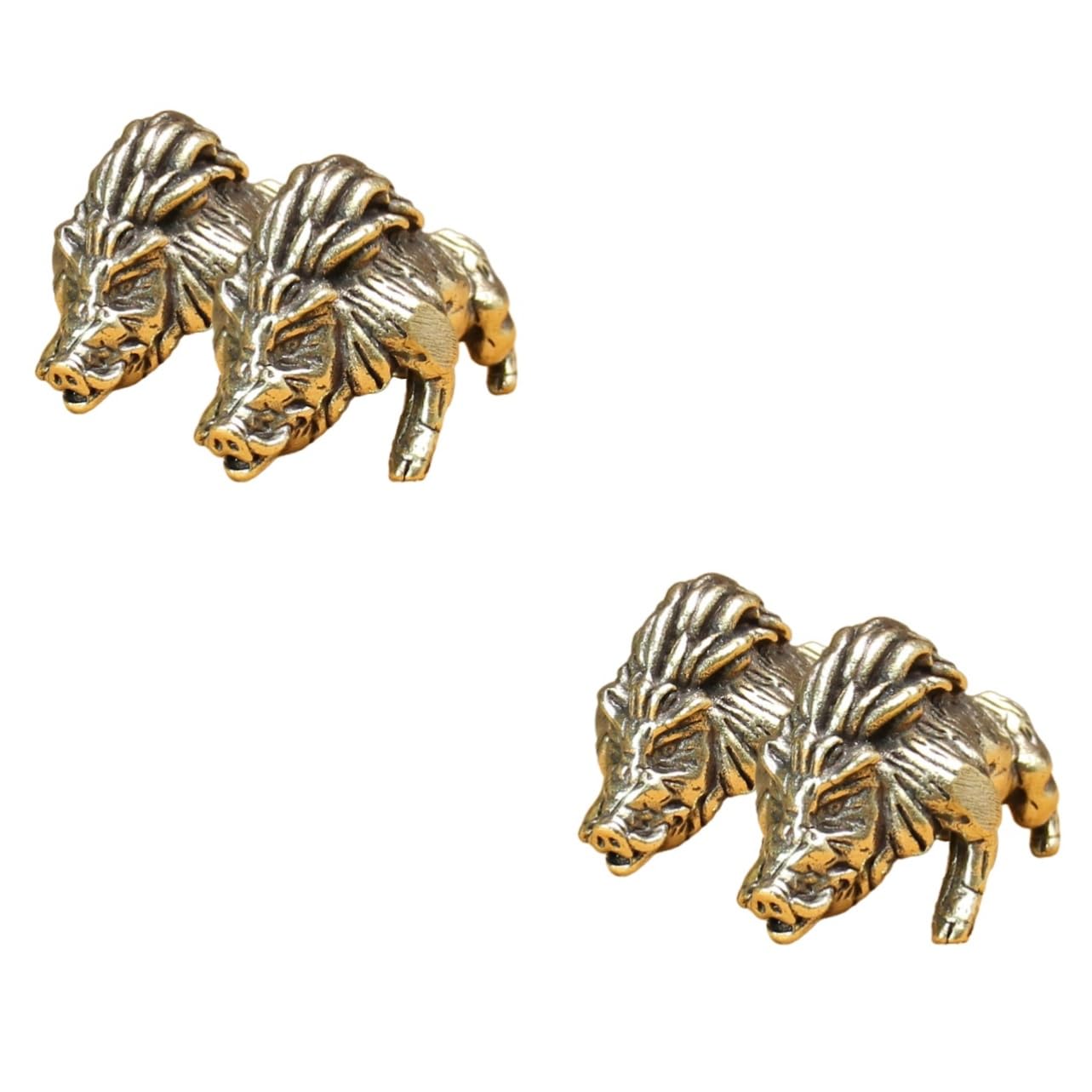 Amosfun 4stücke Vintage Messing Wildschwein Statue Handgefertigte Tierfigur Für Schreibtisch Dekoration Rustikale Brass Tierfigur Für Zuhause Und Büro Handwerkskunst