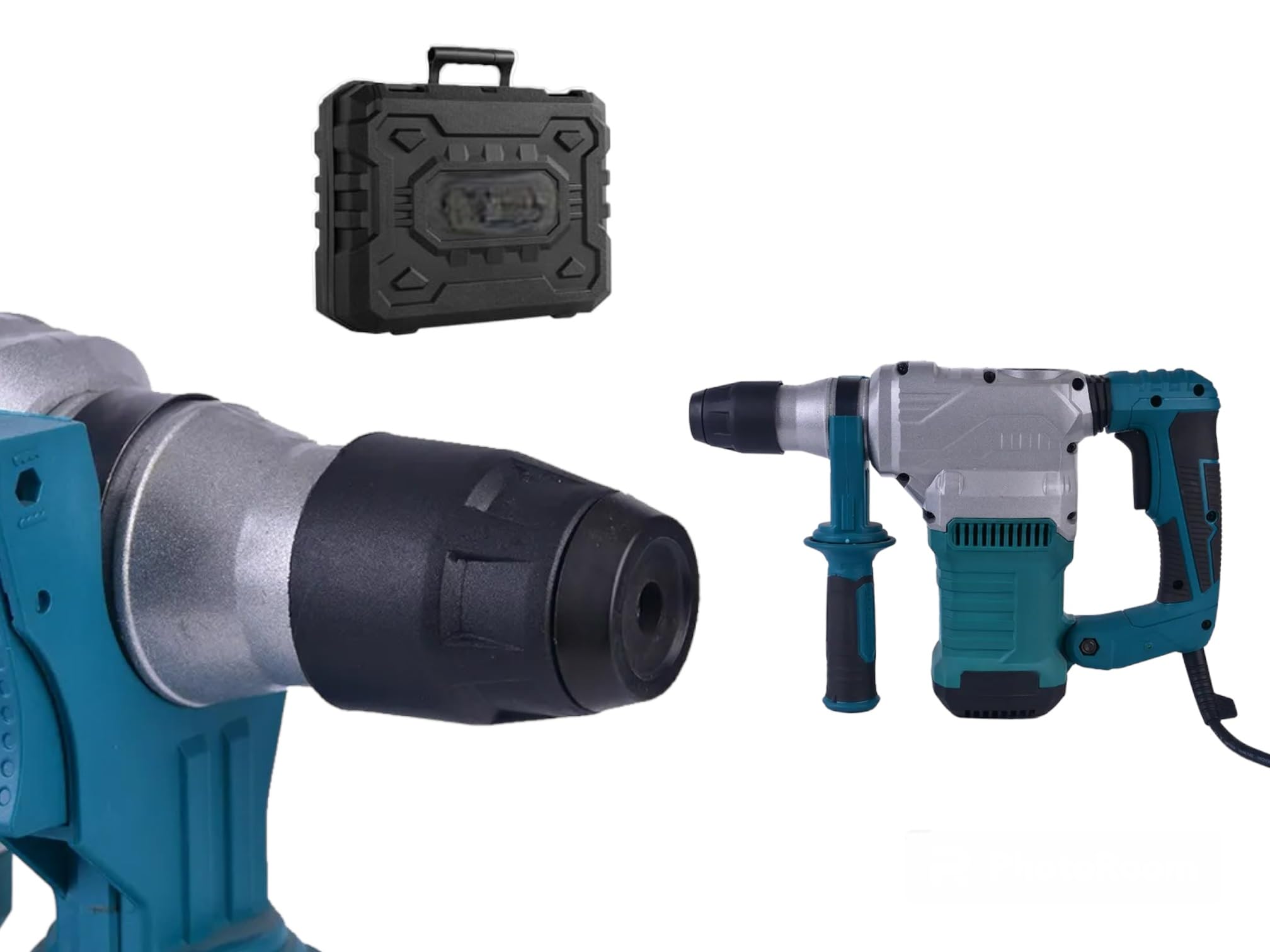 Martello Perforatore 2000W Martello Demolitore SDS Plus 4 Funzioni Martello Scalpellatore 6 Velocità Variabili 0-800 Giri/min include 3 Punte 2 Scalpelli e Valigetta