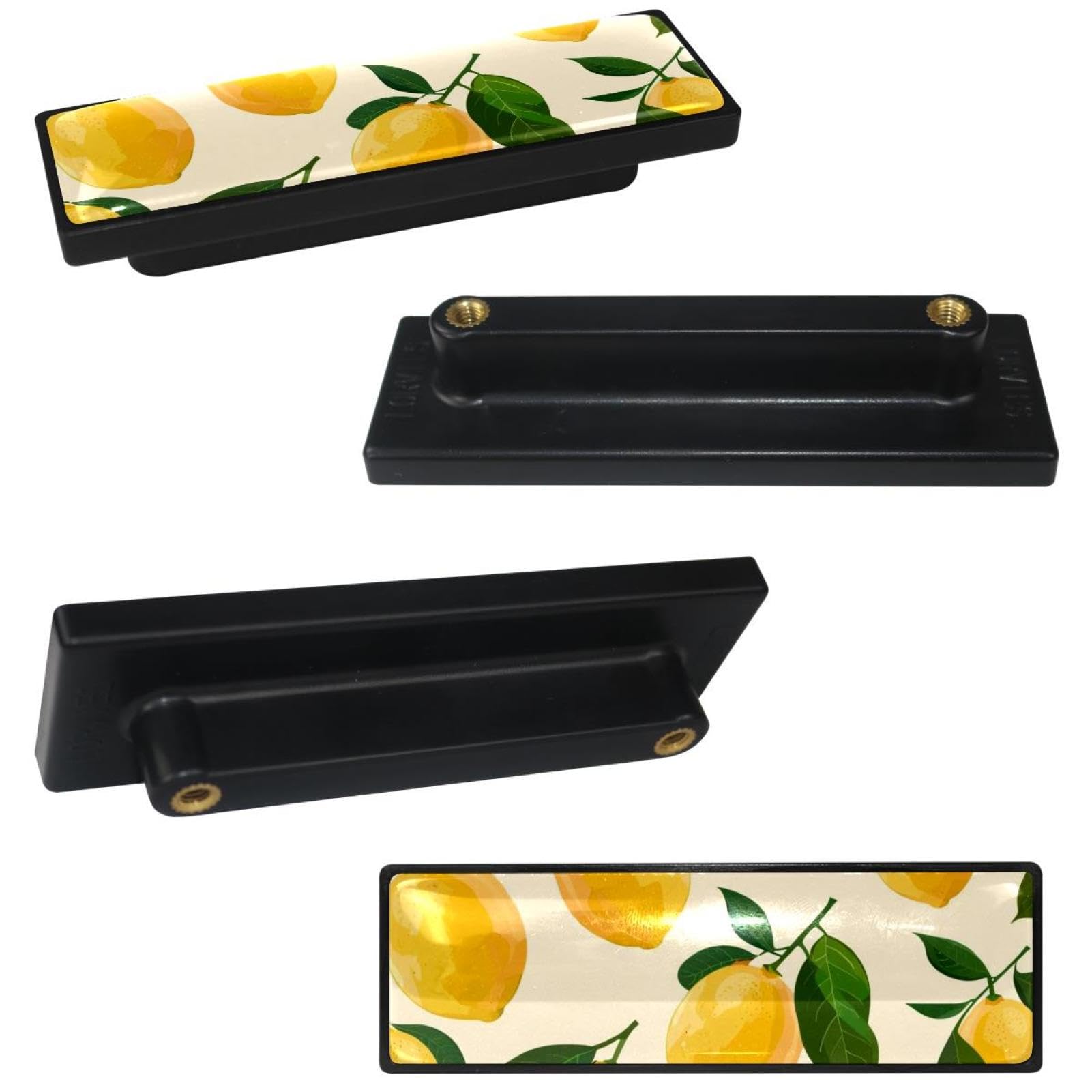 4 Pack 3.6inch Length Black Kitchen Cabinet Knobs Stainless Steel Drawer Knobs Bedroom Dresser Knobs for Men Women Girls, Nursery Knobs