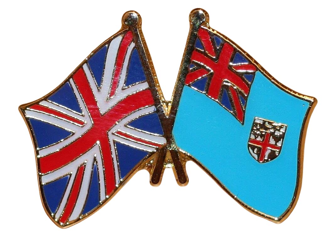 Buxton's Badges Multiple Uk & Fiji Friendship Flag Pin Badge