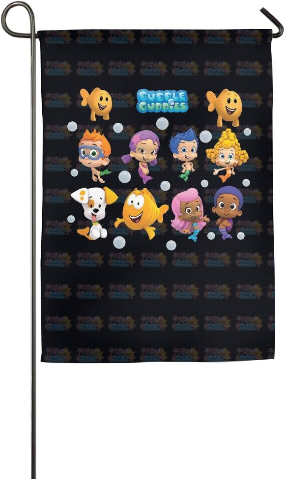 Bubble Guppies 10 Characters Logo Garden Flag