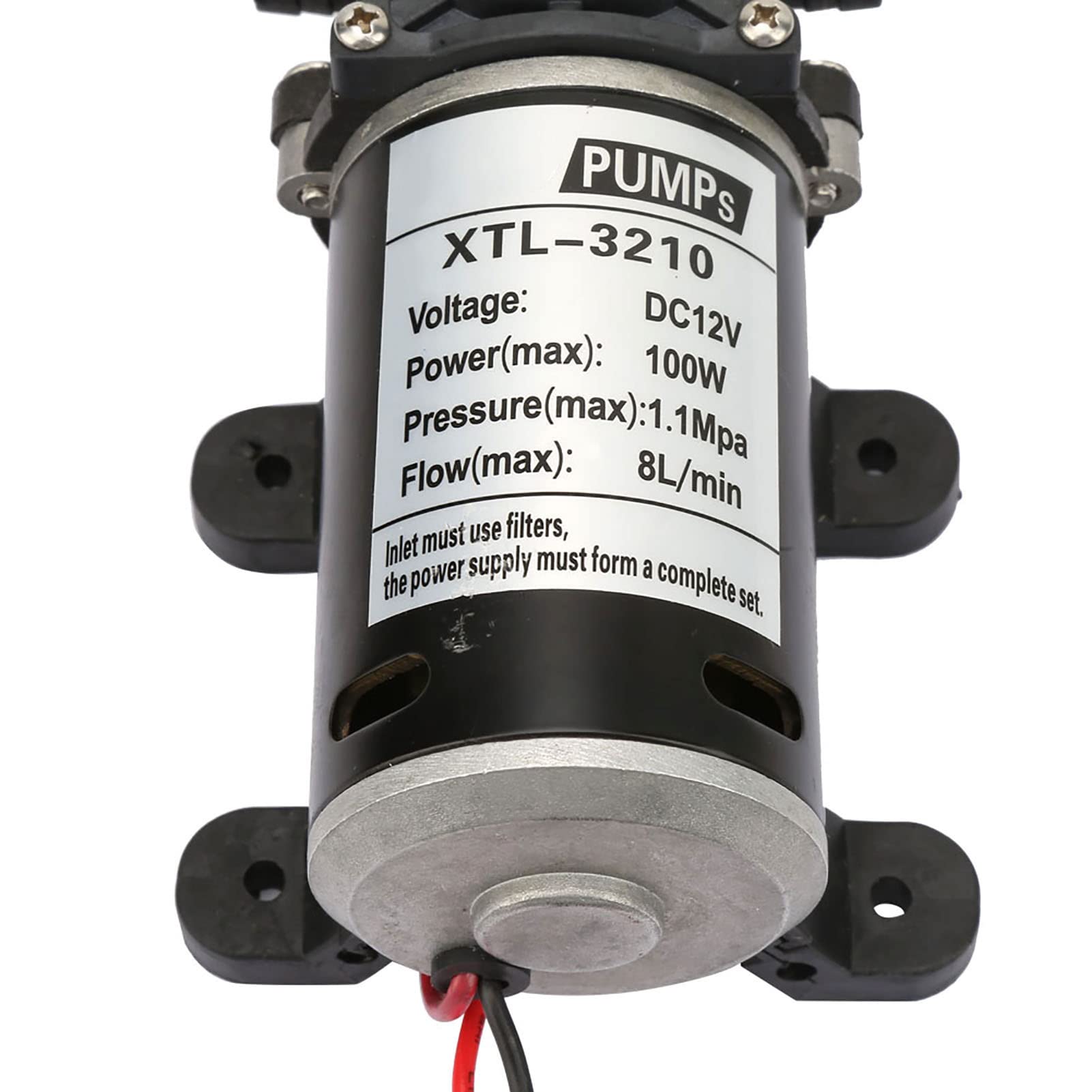 Electric Diaphragm Self Priming High Pressure Water Pump With Switch 12V 100W for Vehicle Cleaning